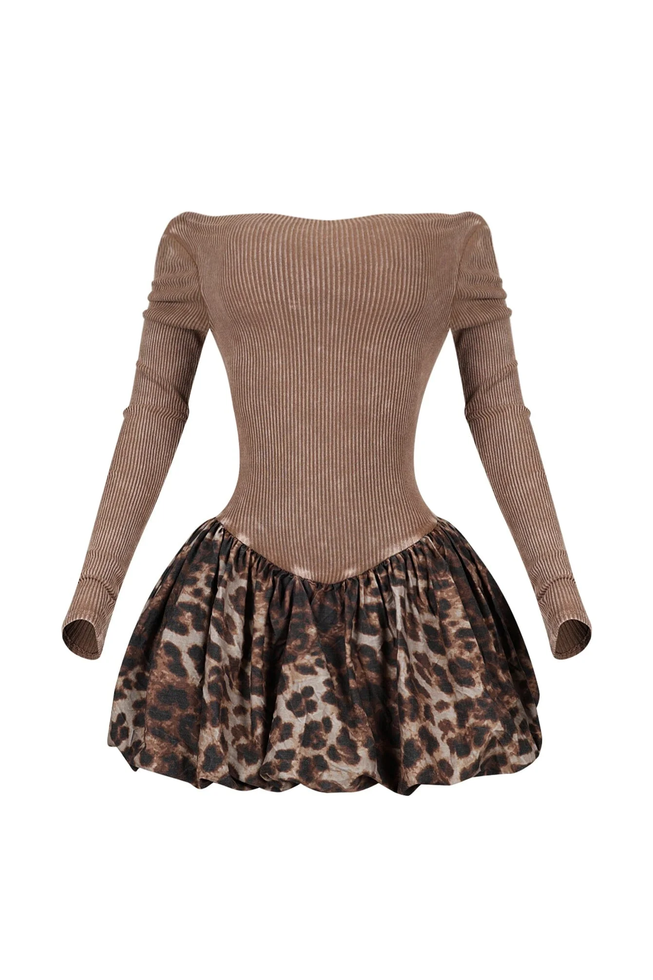 Serena Cheetah Bubble Mini Dress - Image 3