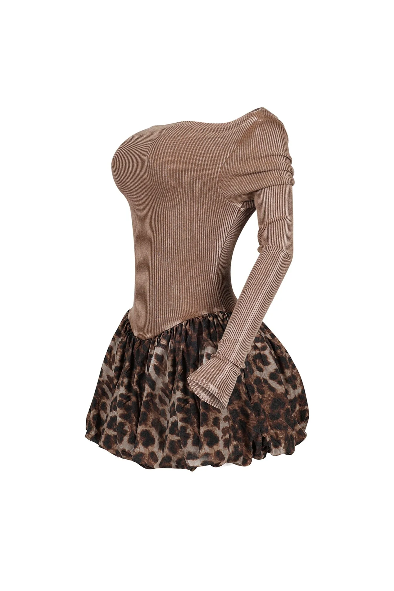 Serena Cheetah Bubble Mini Dress - Image 4