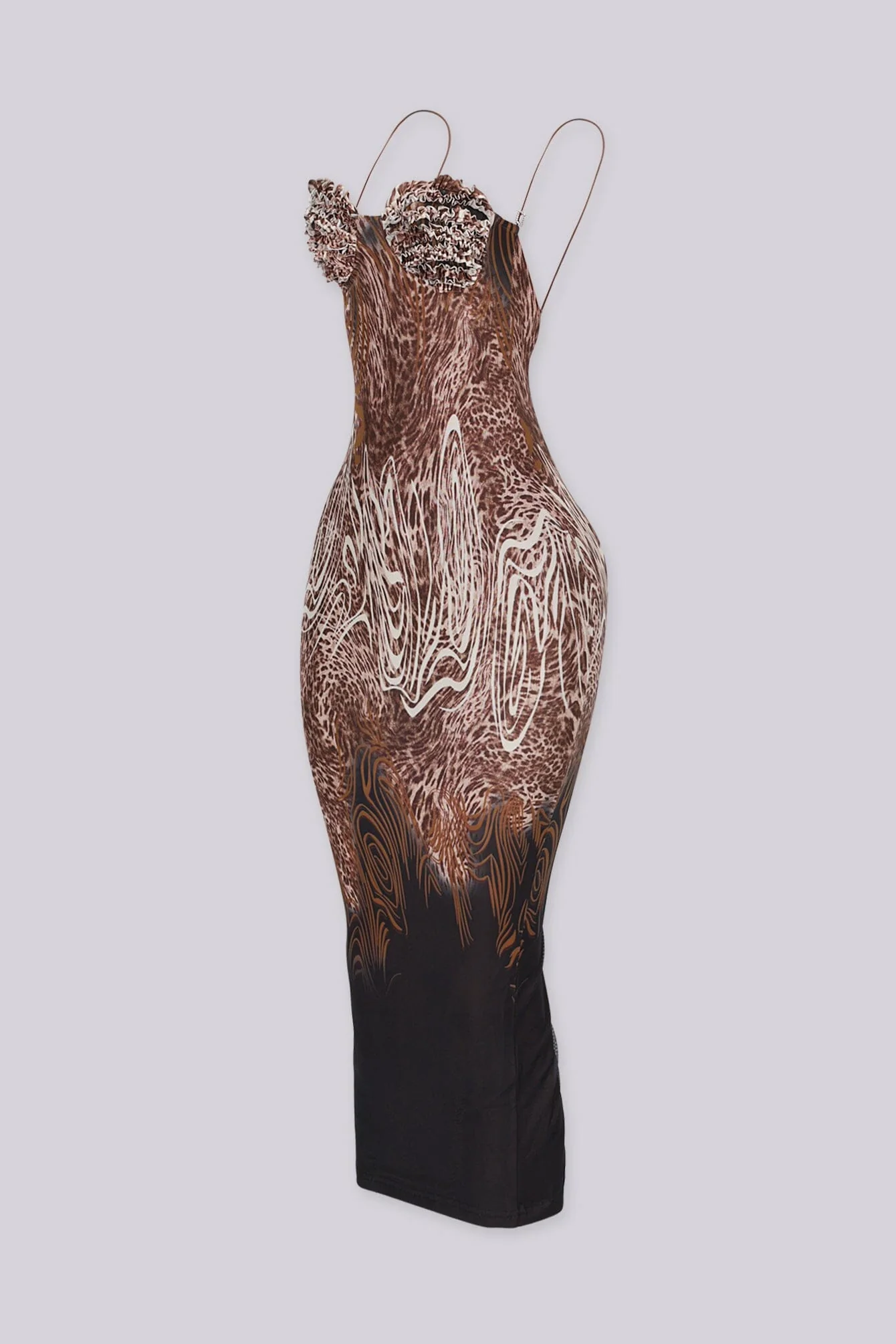 Serengeti Ruffle Bust Midi Dress - Image 4
