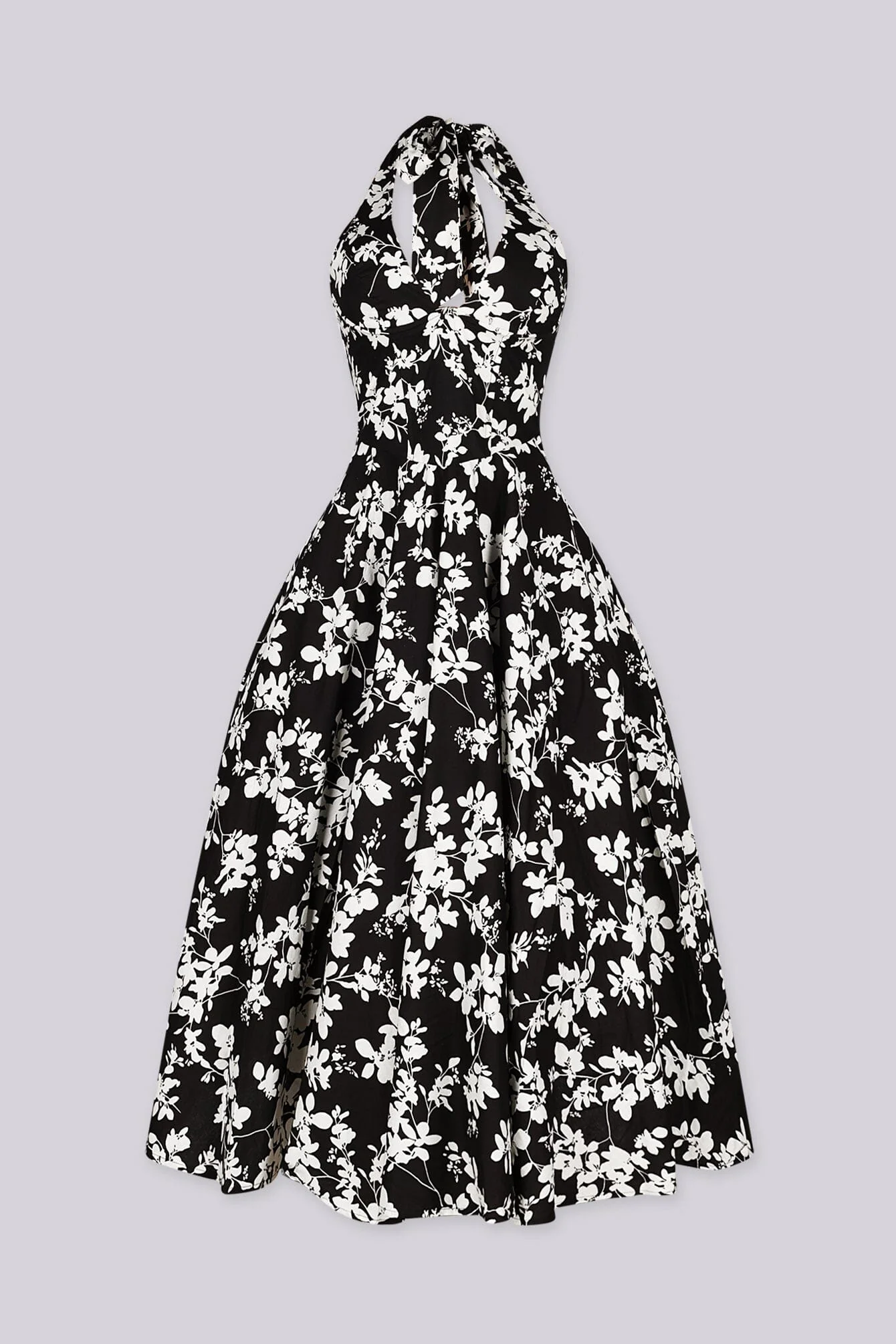 Sersei Lace Up Floral Midi Dress - Image 3