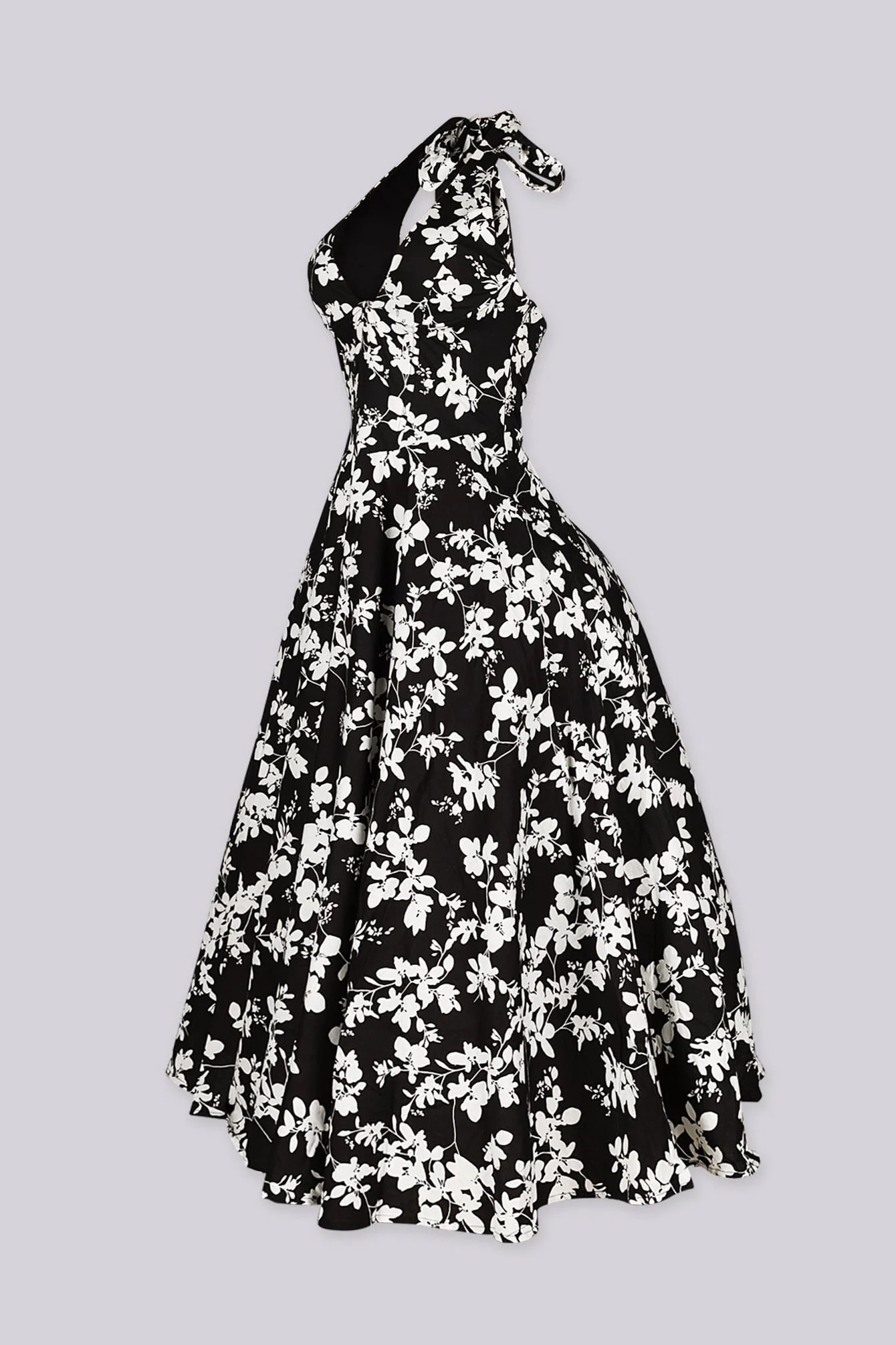 Sersei Lace Up Floral Midi Dress - Image 4