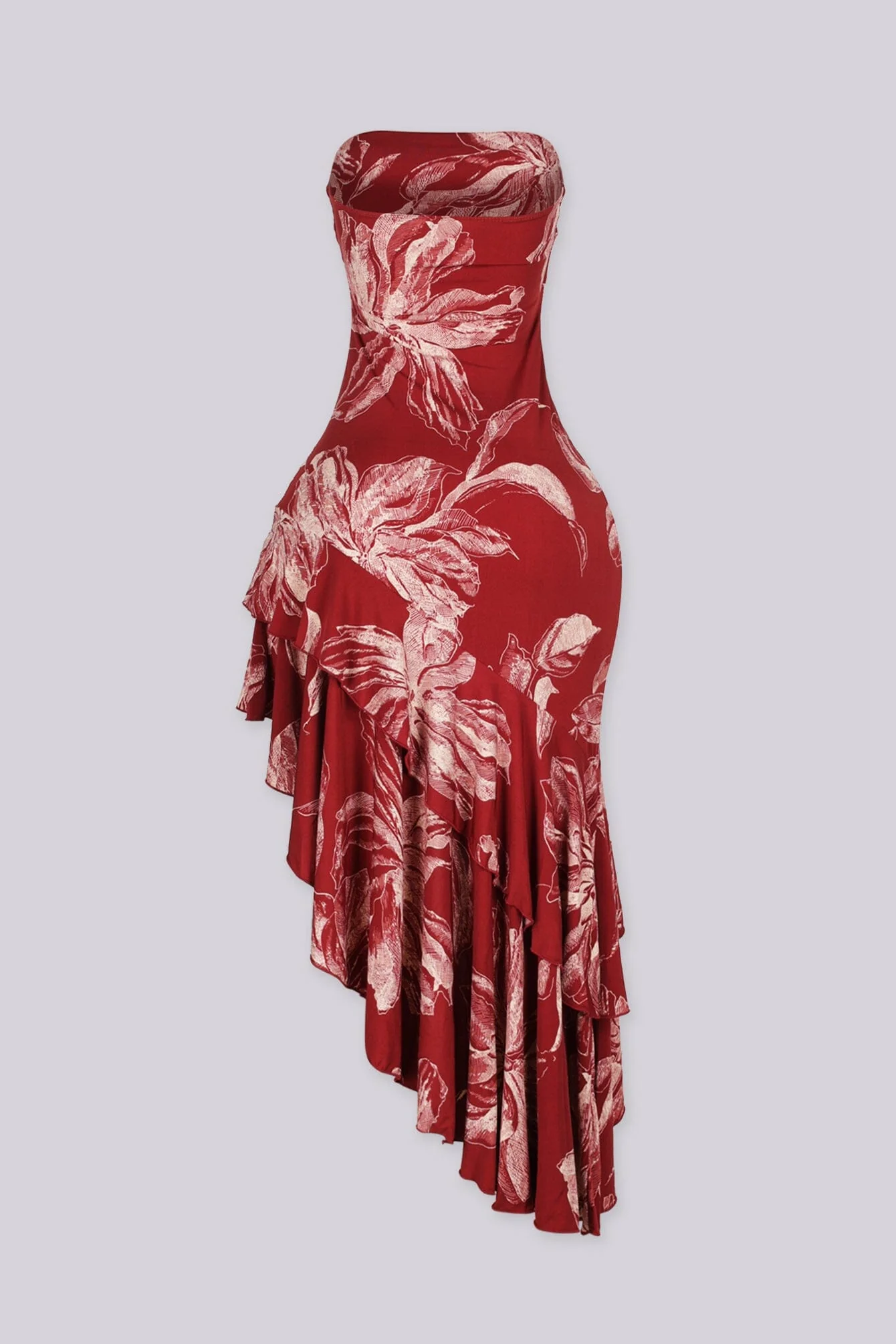 Seville Floral Ruffle Midi Dress - Image 3