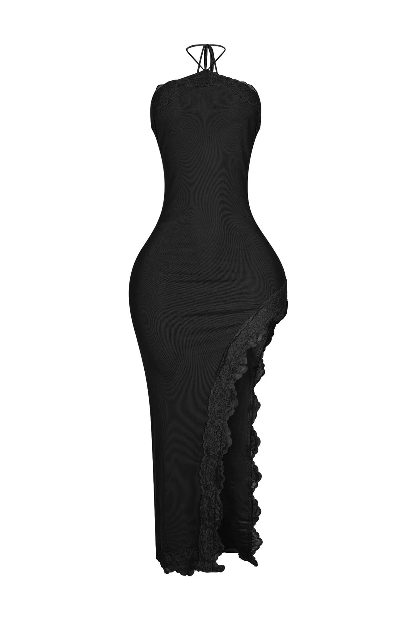 Shae Lace Halter Slit Maxi Dress - Image 5