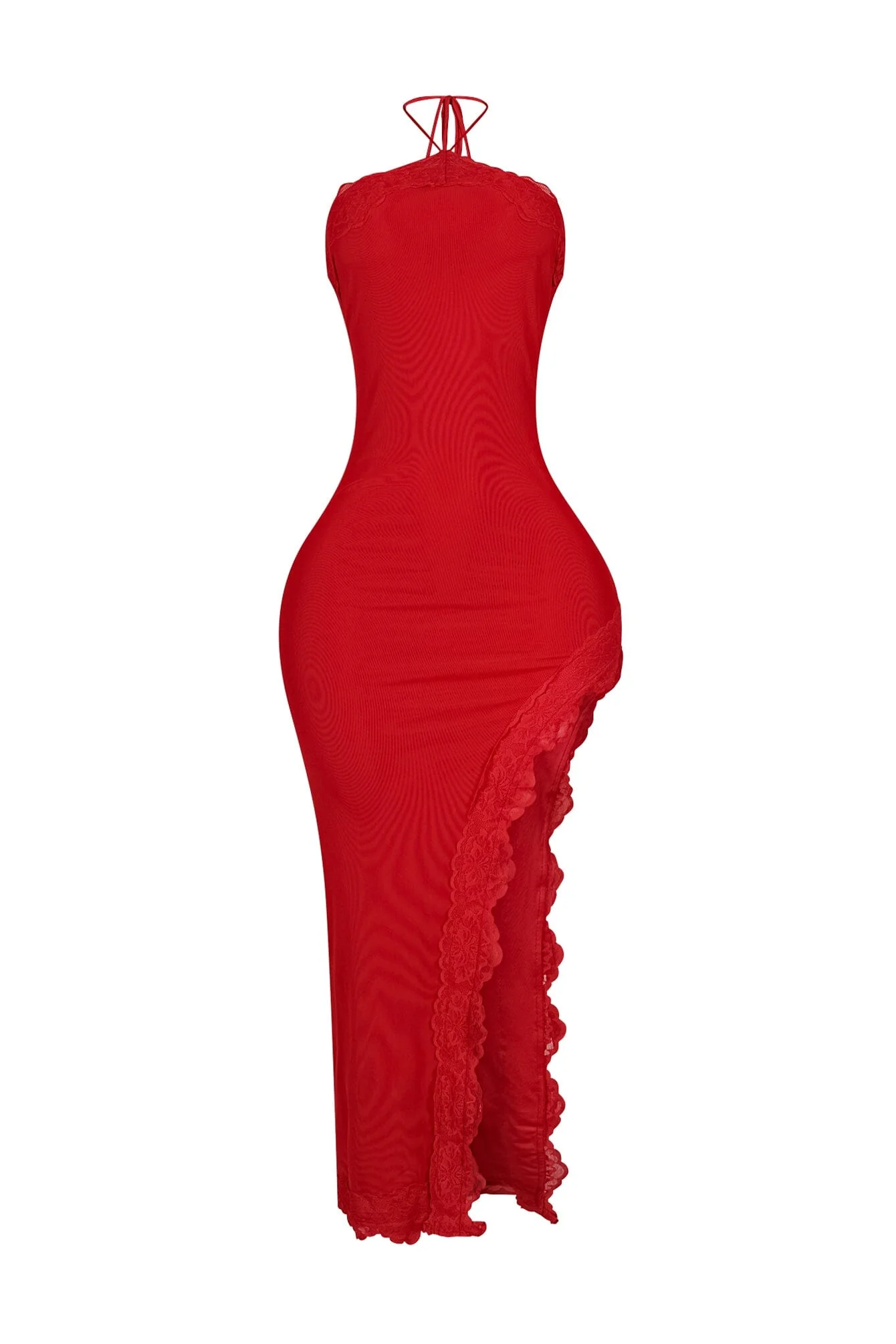 Shae Lace Halter Slit Maxi Dress - Image 6