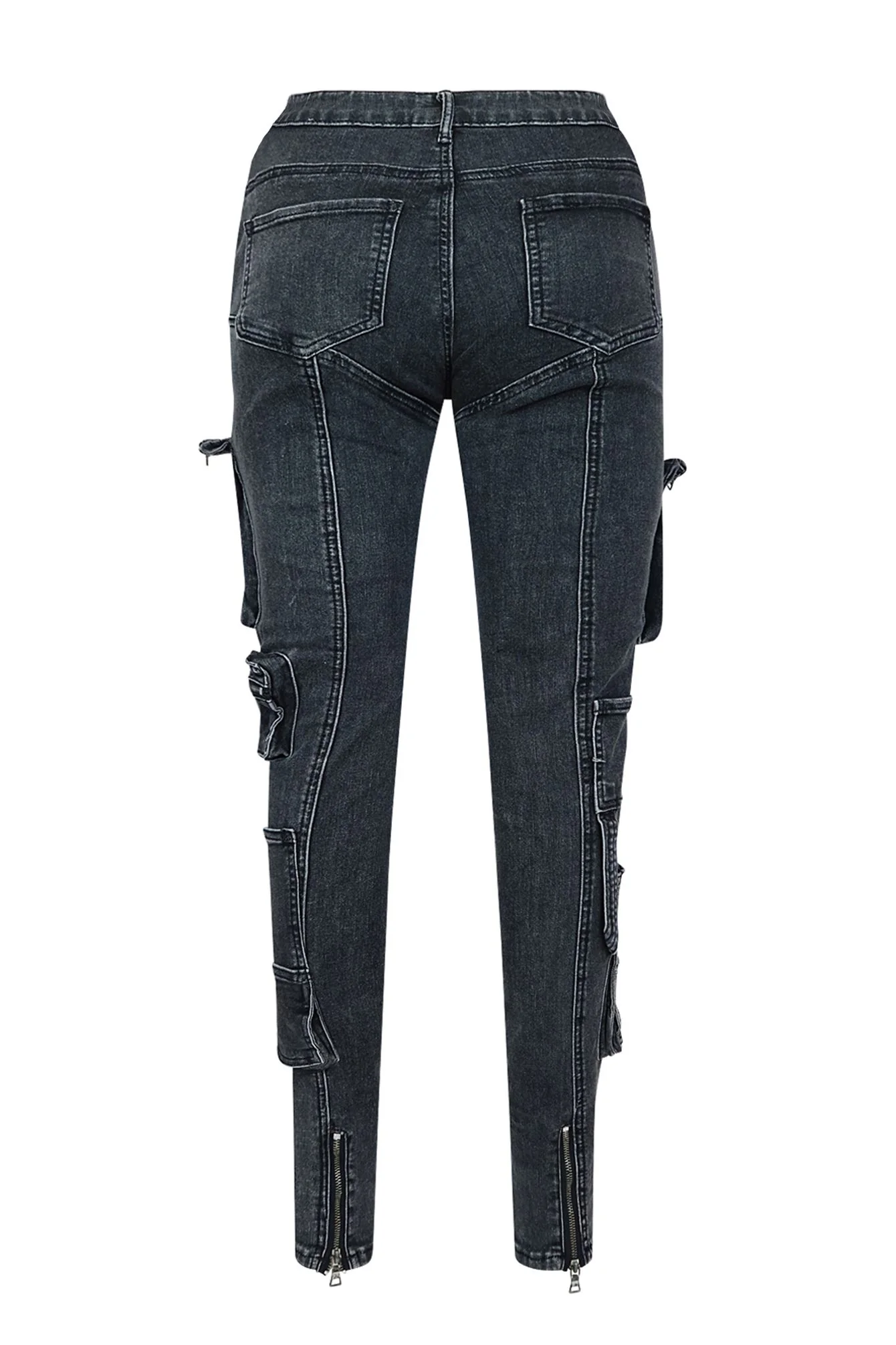 Shannon Cargo Washed Skinny Jeans - Image 3