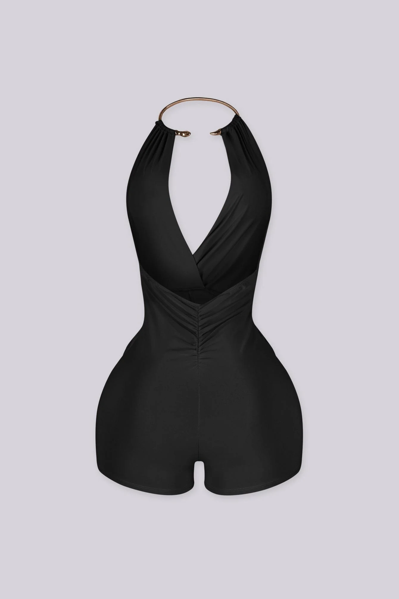 Shanti Snake Draped Halter Romper - Image 10