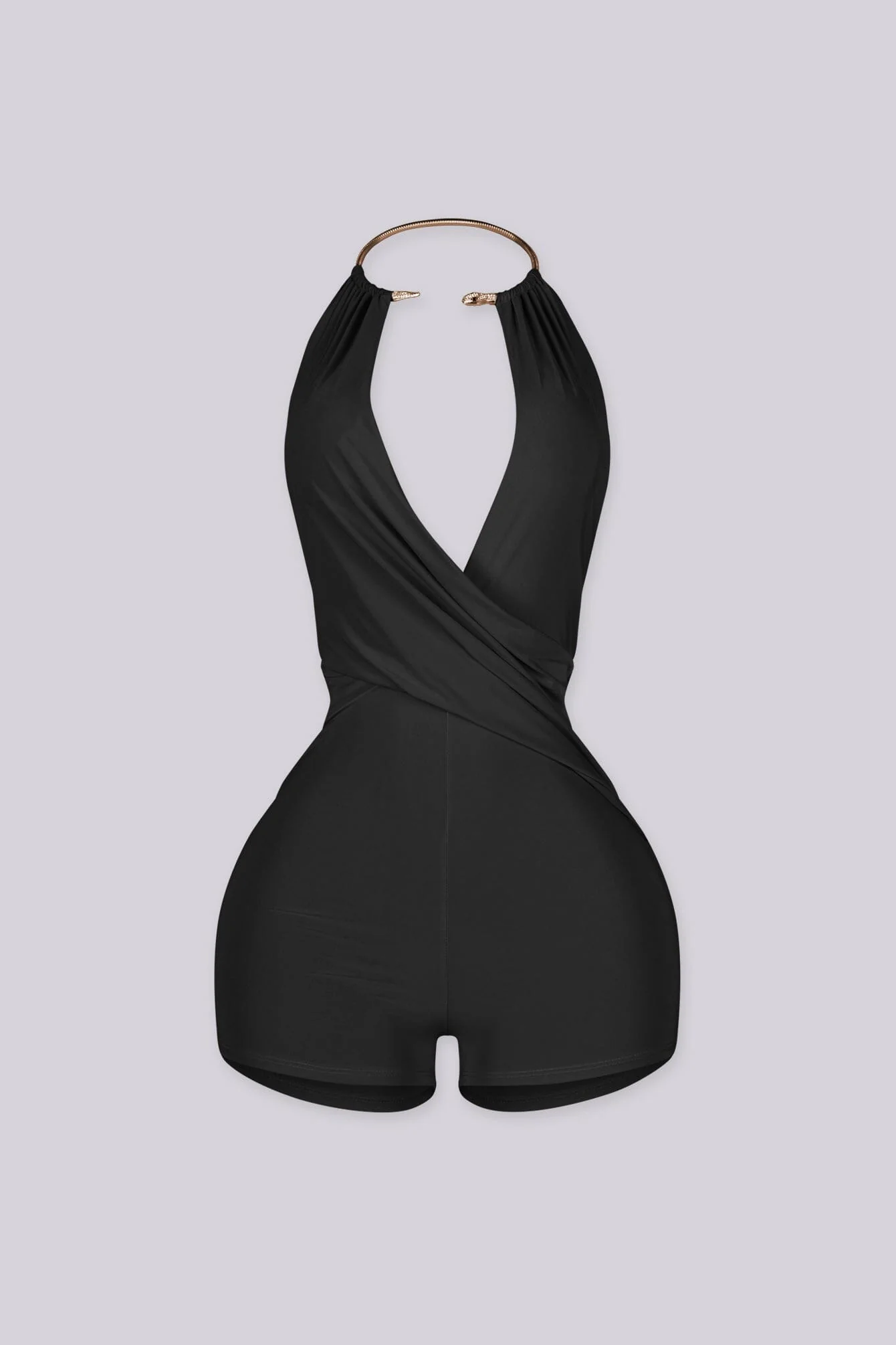 Shanti Snake Draped Halter Romper - Image 8