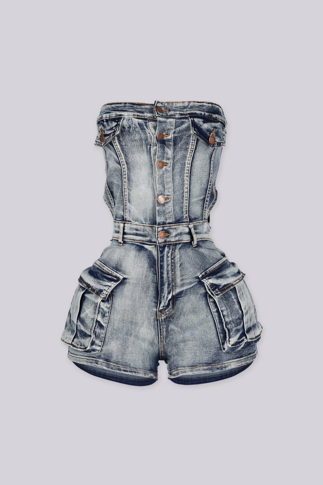 Shape of You Denim Romper - Image 4