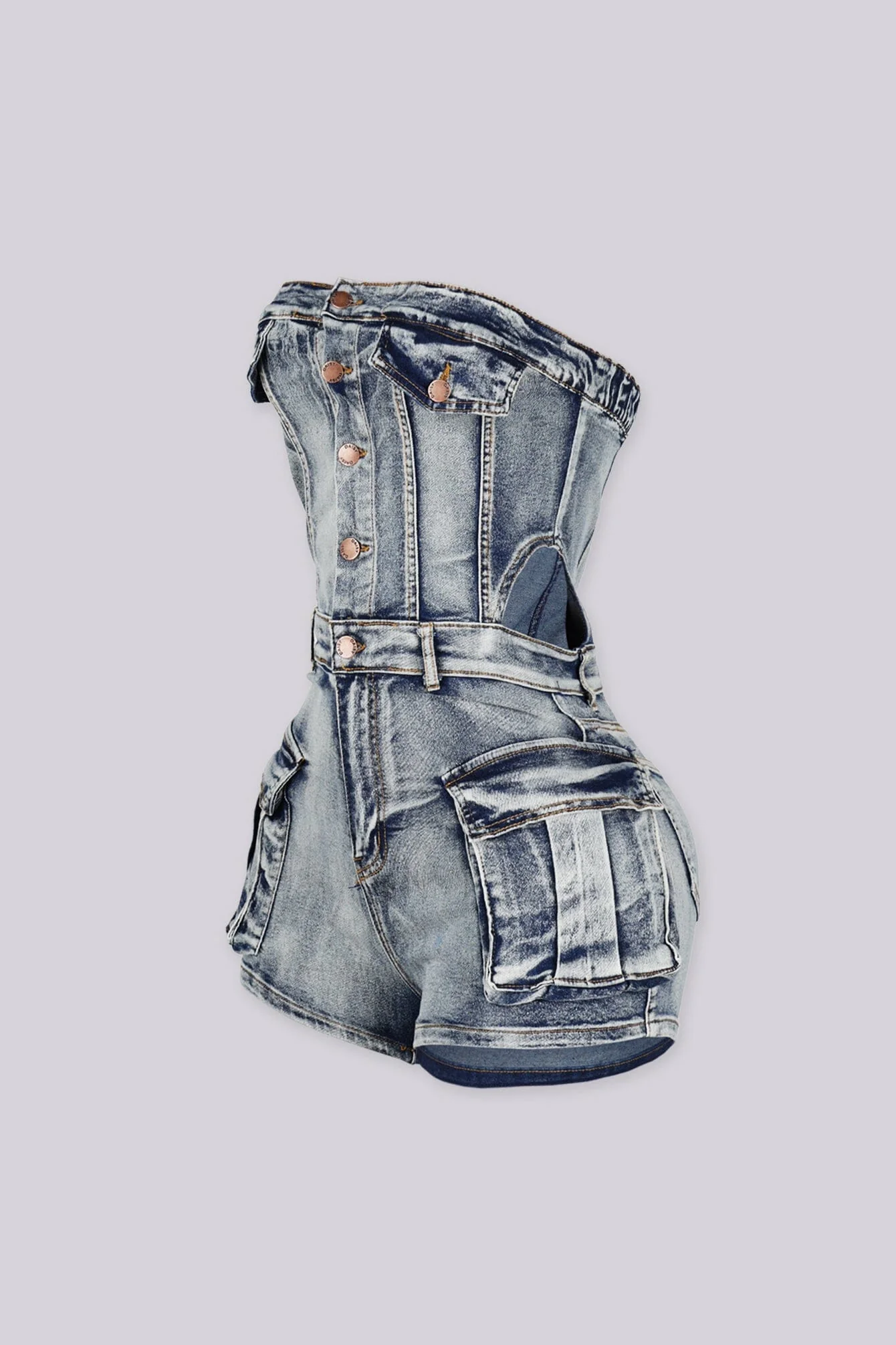 Shape of You Denim Romper - Image 5