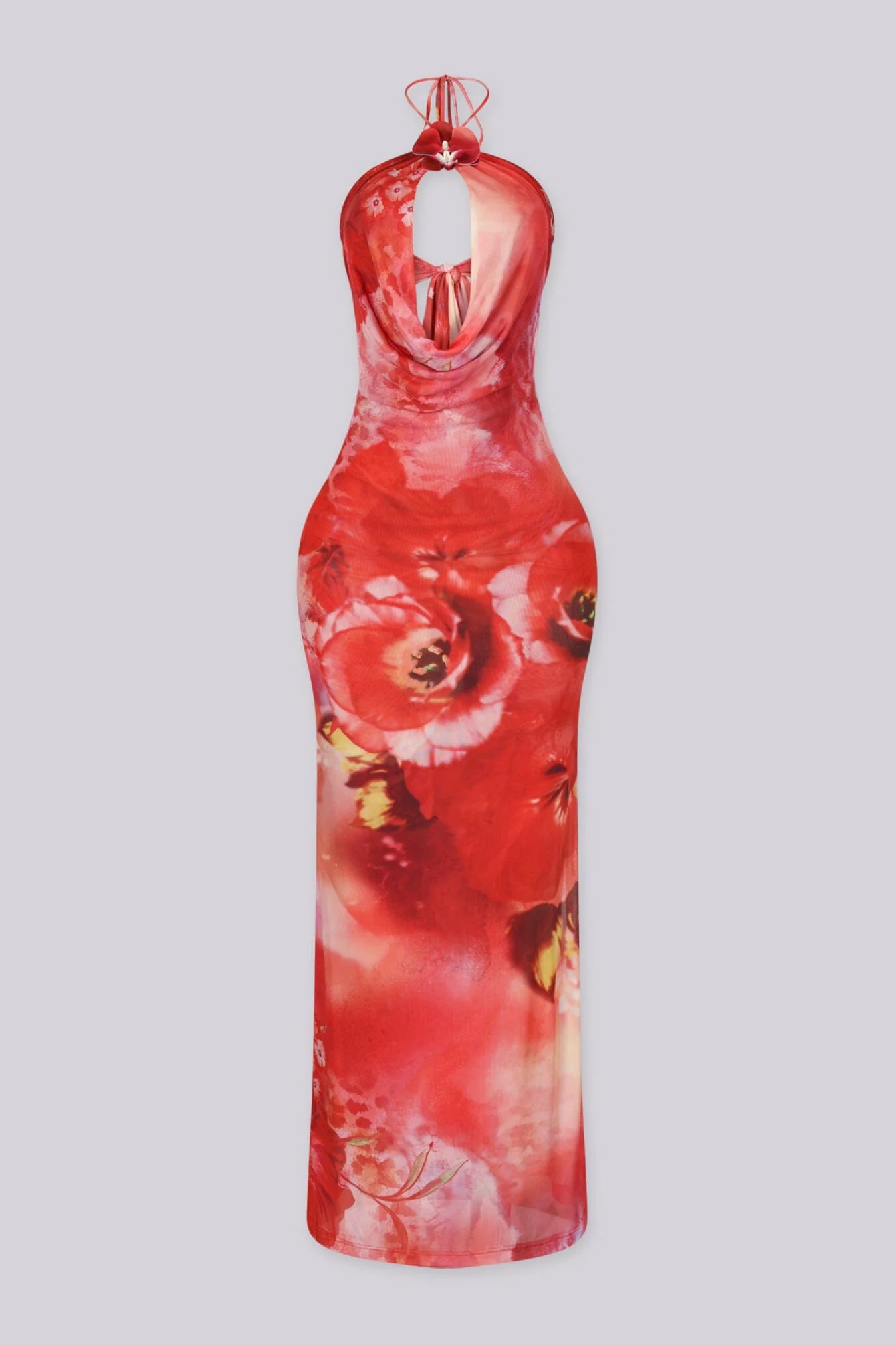 Lului Scarlet Cowl Maxi Dress - Image 6