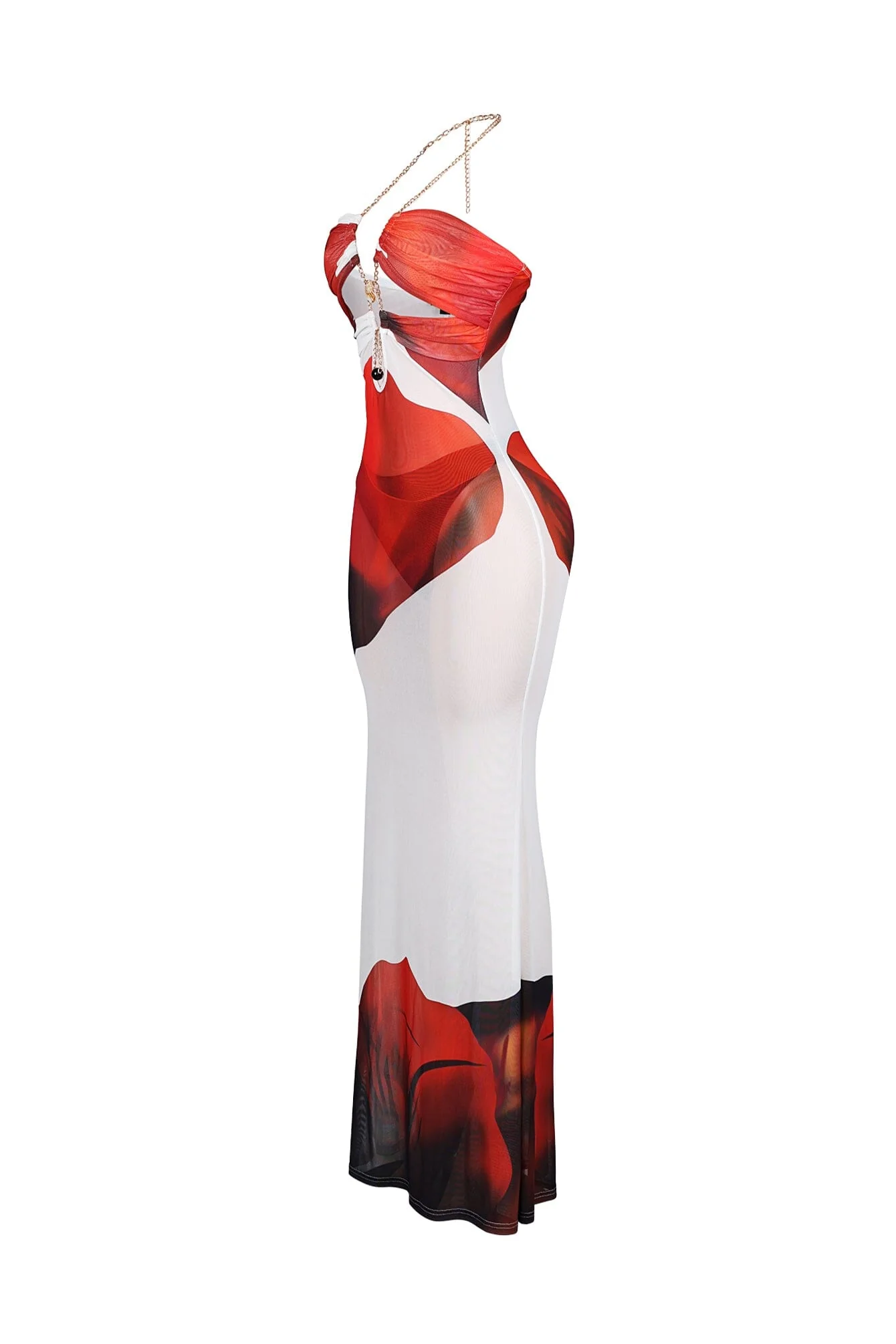 Shellis Mesh Chain Floral Maxi Dress - Image 5