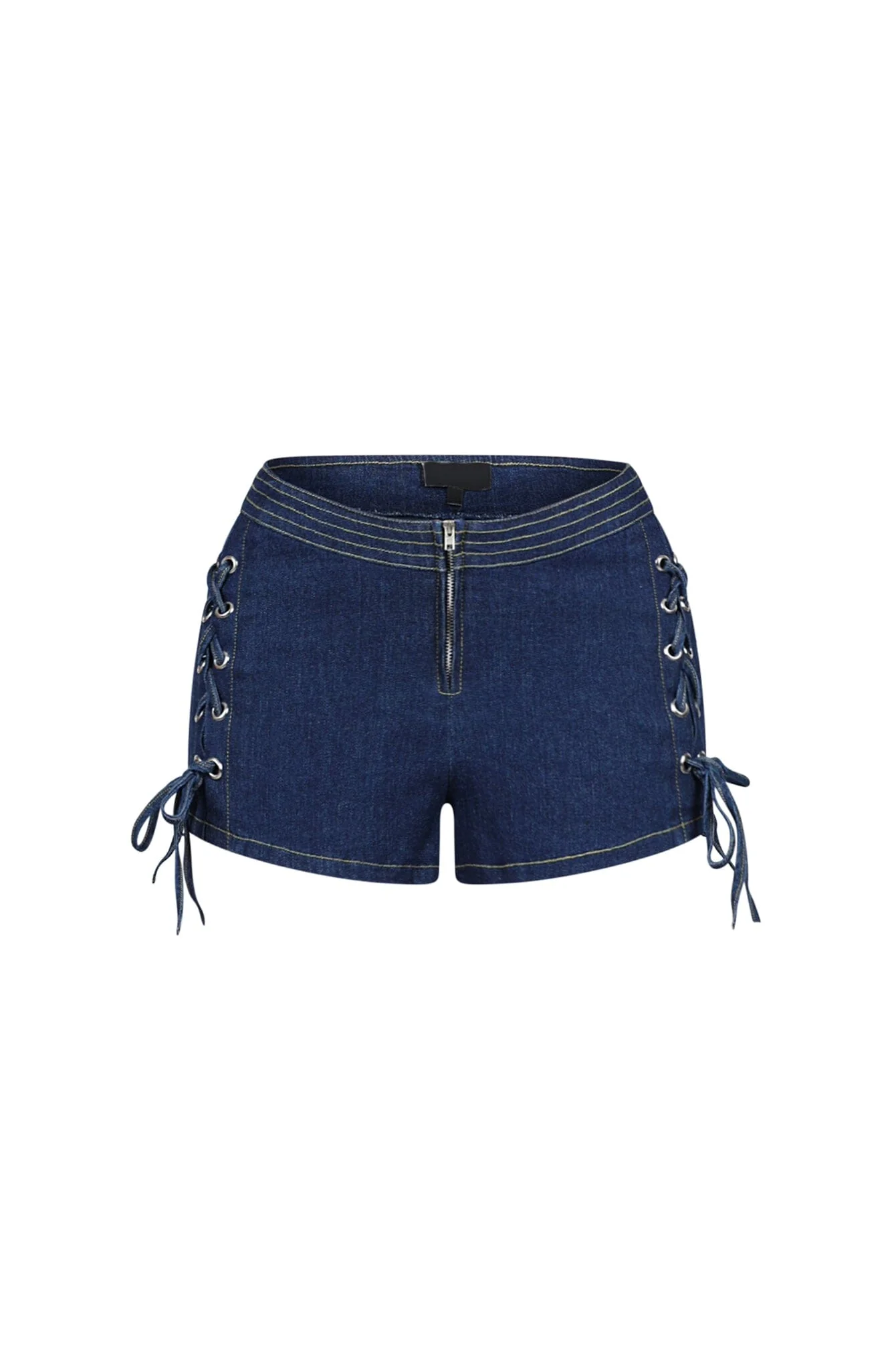 Sidekick Lace Up Denim Shorts - Image 3