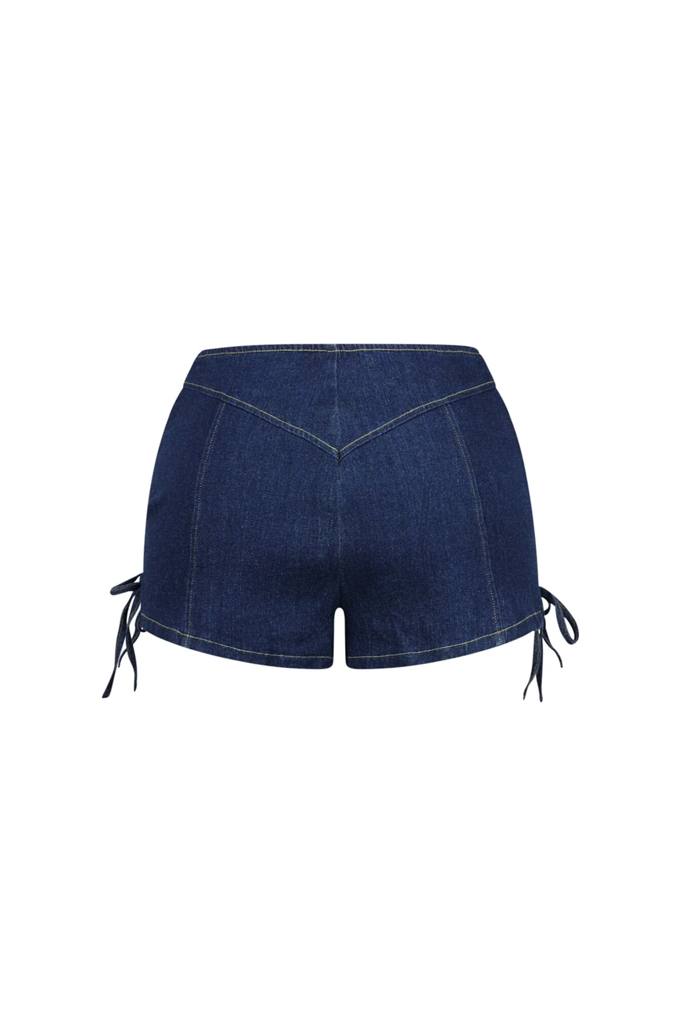 Sidekick Lace Up Denim Shorts - Image 5