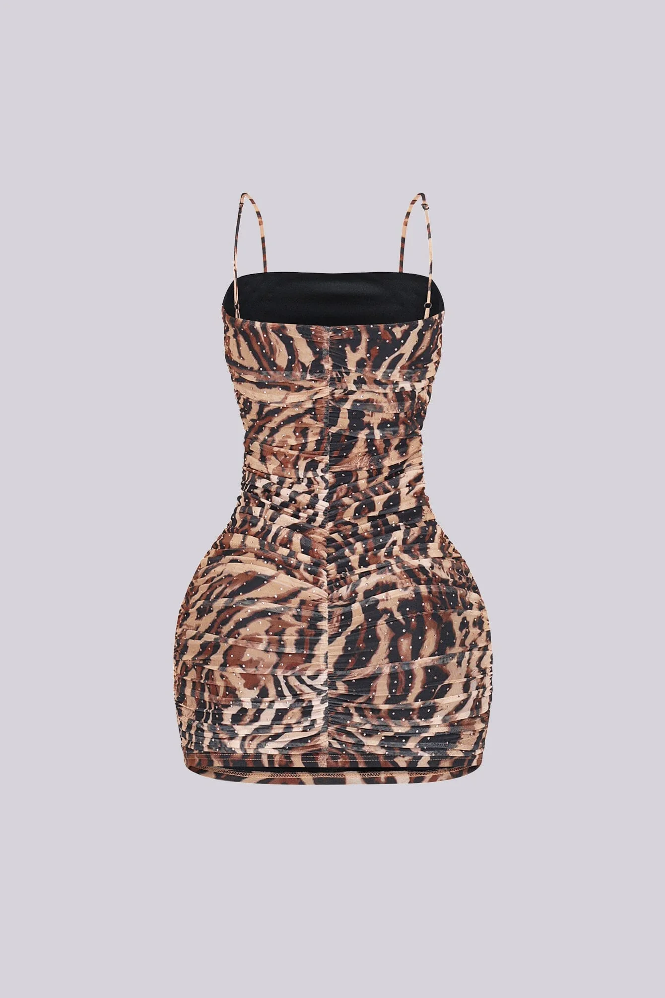 Slay In Leopard Ruched Mini Dress - Image 6
