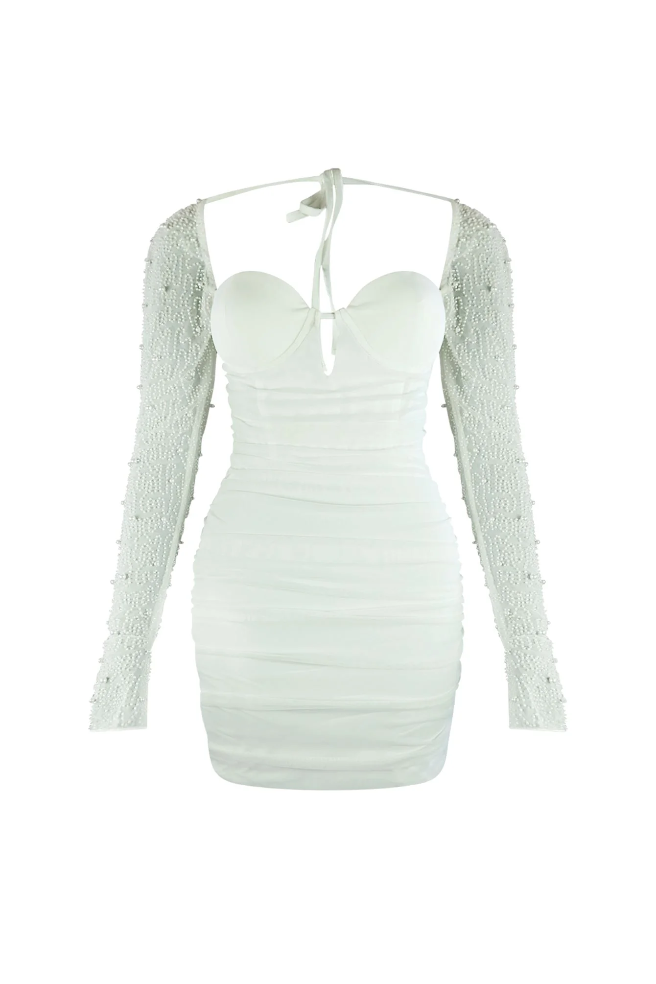 Snow Globe Mesh Pearl Dress - Image 5