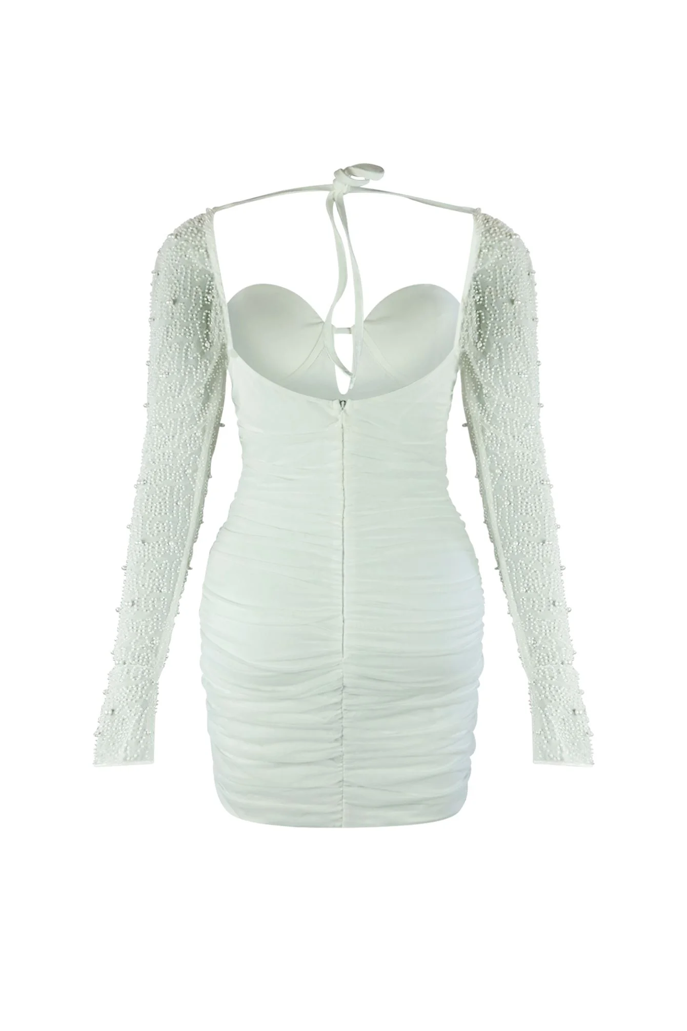 Snow Globe Mesh Pearl Dress - Image 7