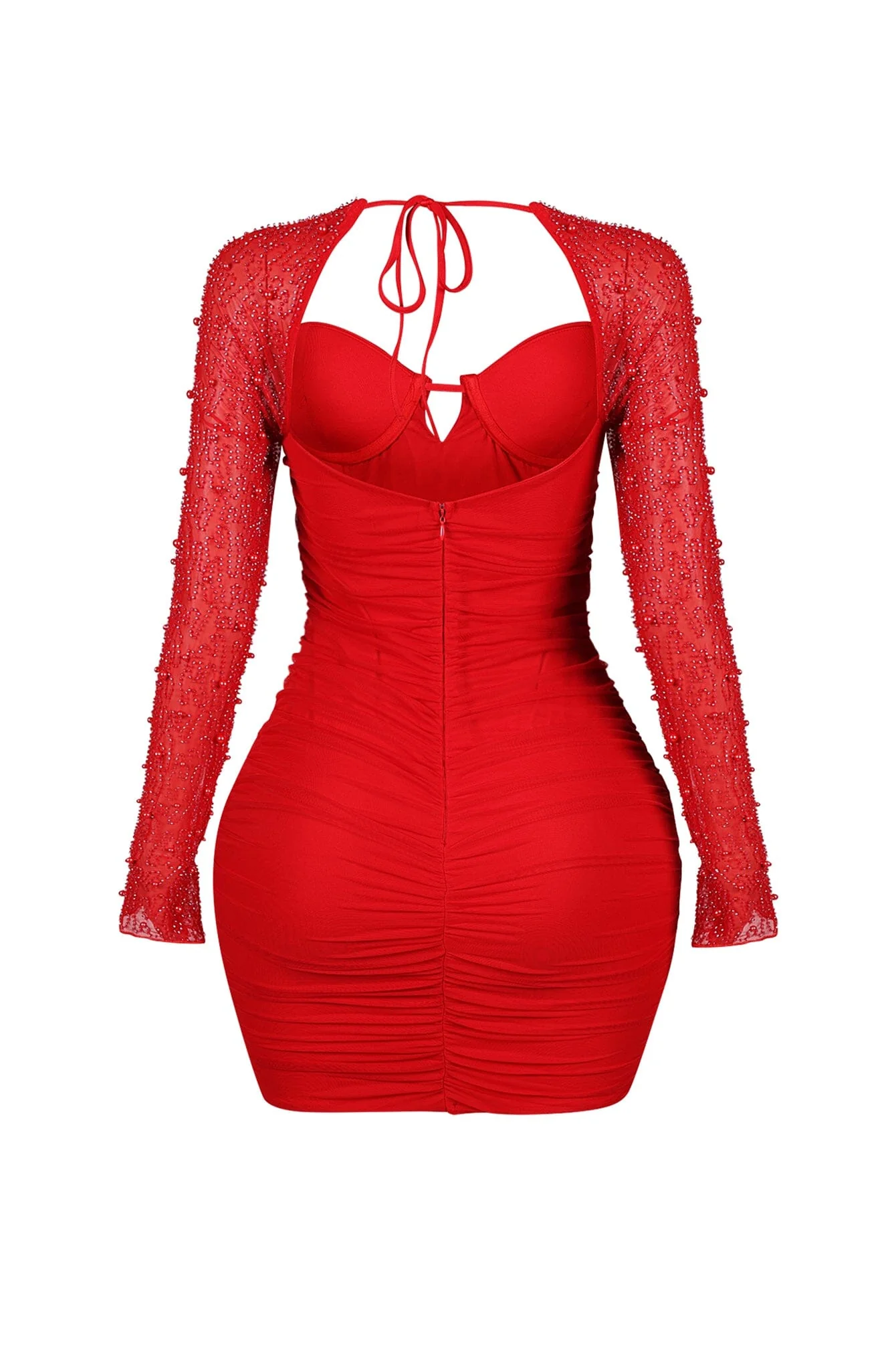 Snow Globe Mesh Pearl Dress - Image 8