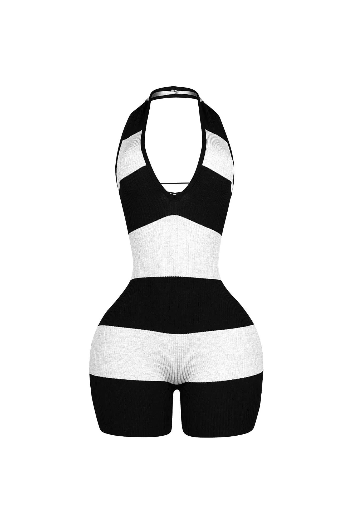 Solace Stripe Lace Up Romper - Image 10