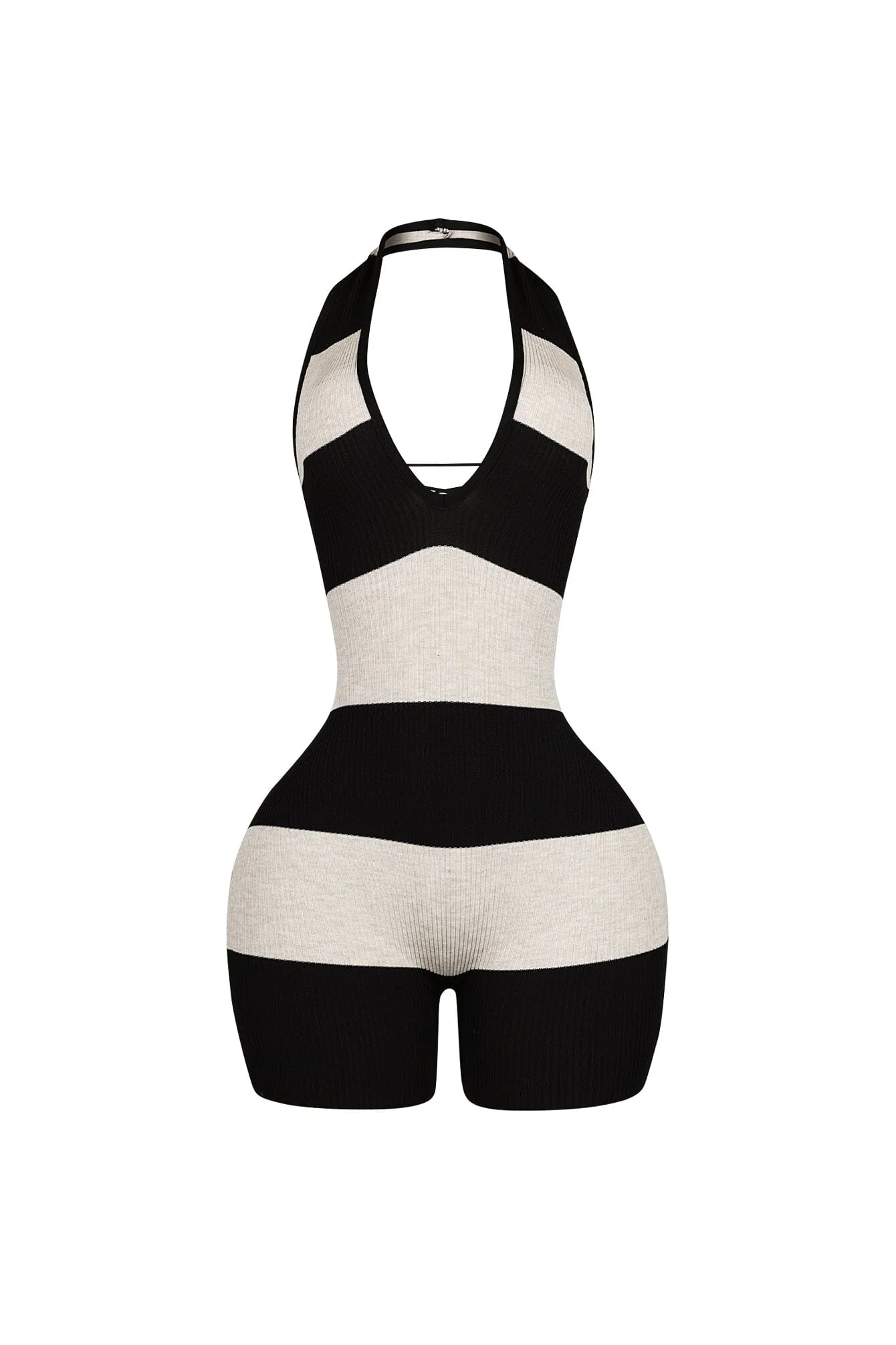 Solace Stripe Lace Up Romper - Image 12