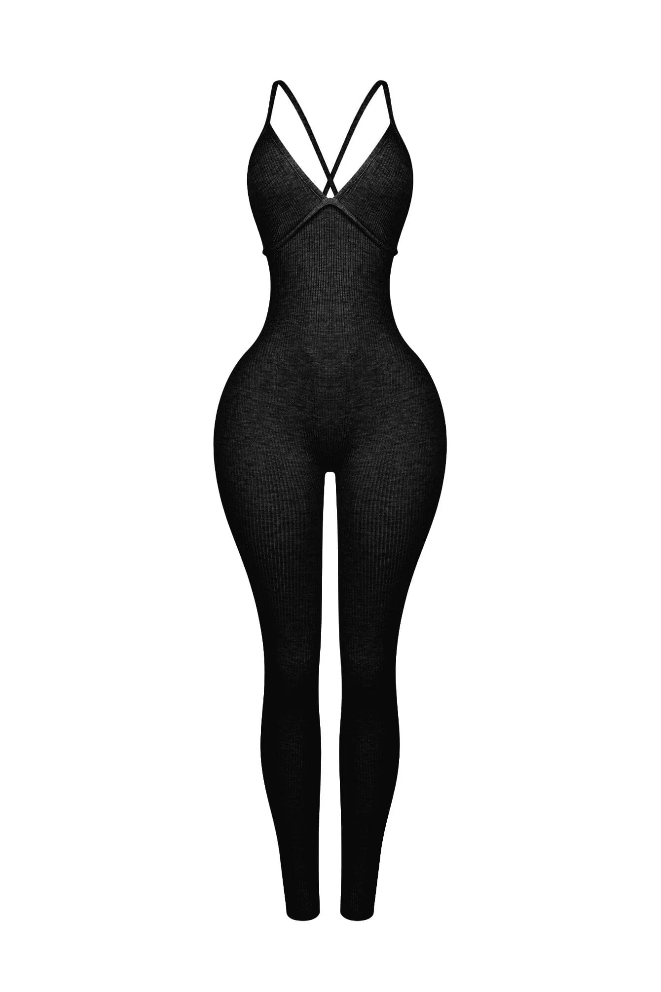 Solana Ribbed Knit Bustier Jumpsuit - Image 9