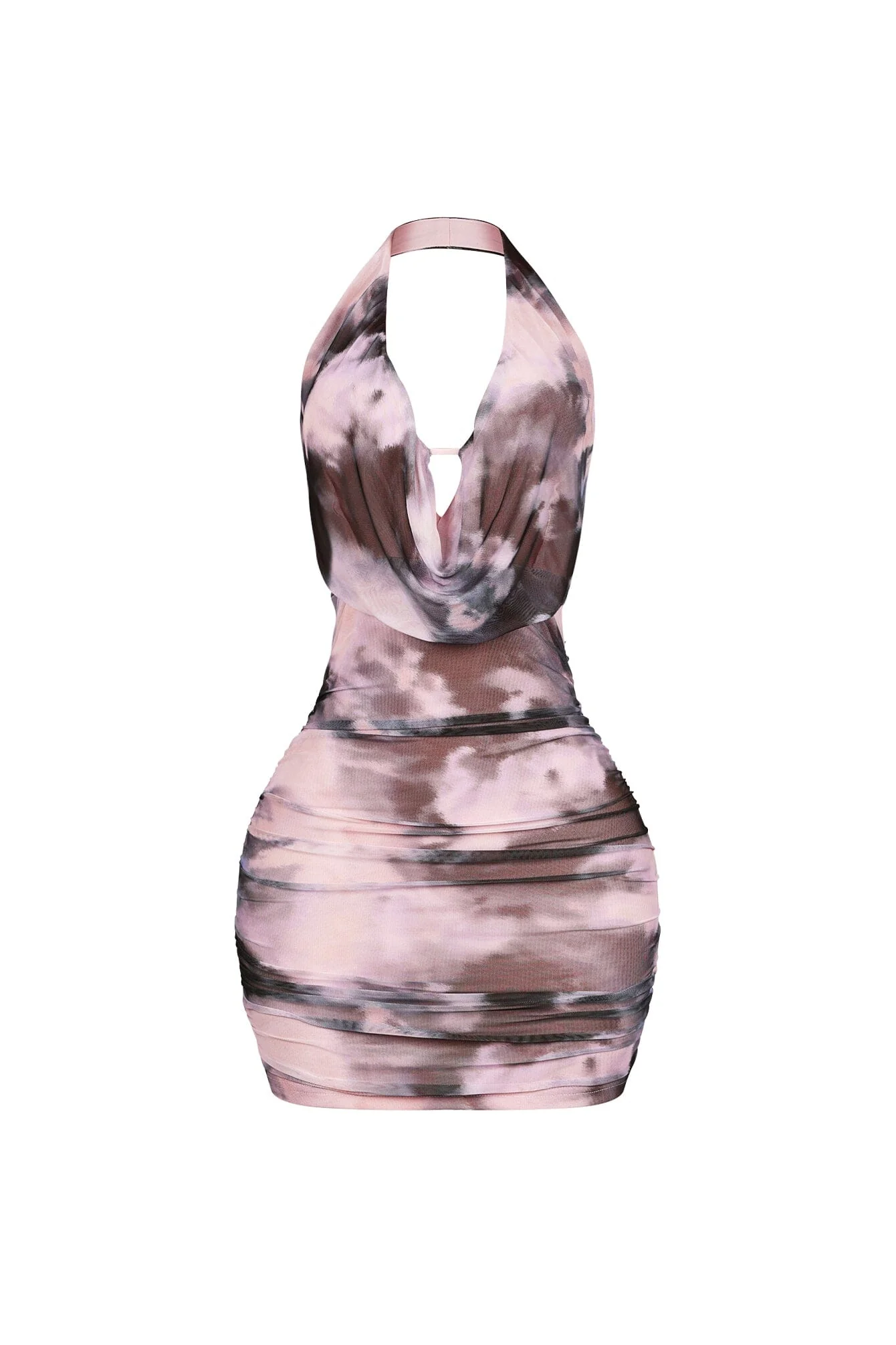Solara Tie Dye Halter Mini Dress - Image 5