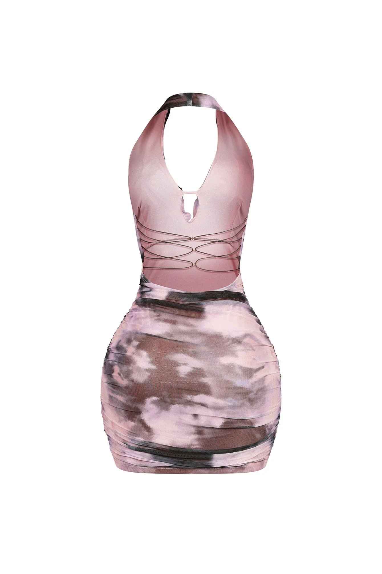Solara Tie Dye Halter Mini Dress - Image 9