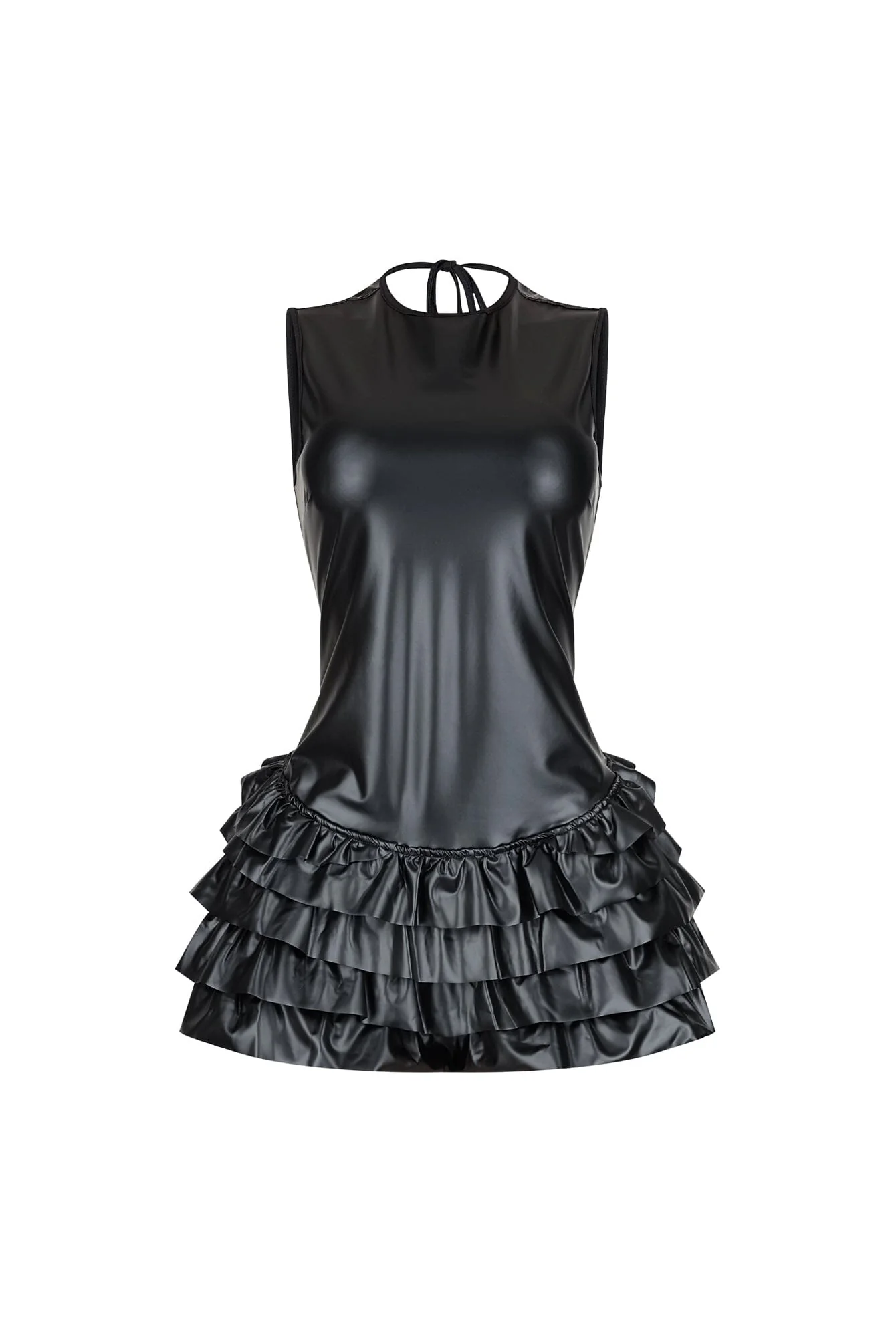 Somma Faux Leather PU Micro Dress - Image 4