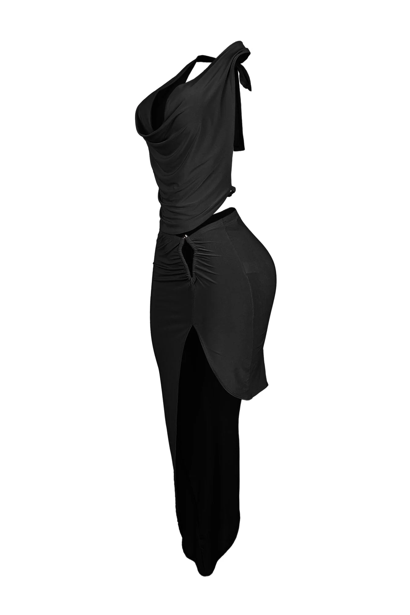 Sora Cowl Neck Halter Top & Skirt SET - Image 8
