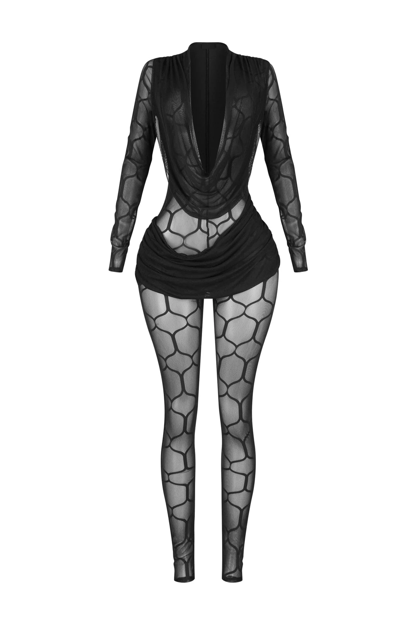 Soraya Mesh Cowl Neck Jumpsuit - Image 3