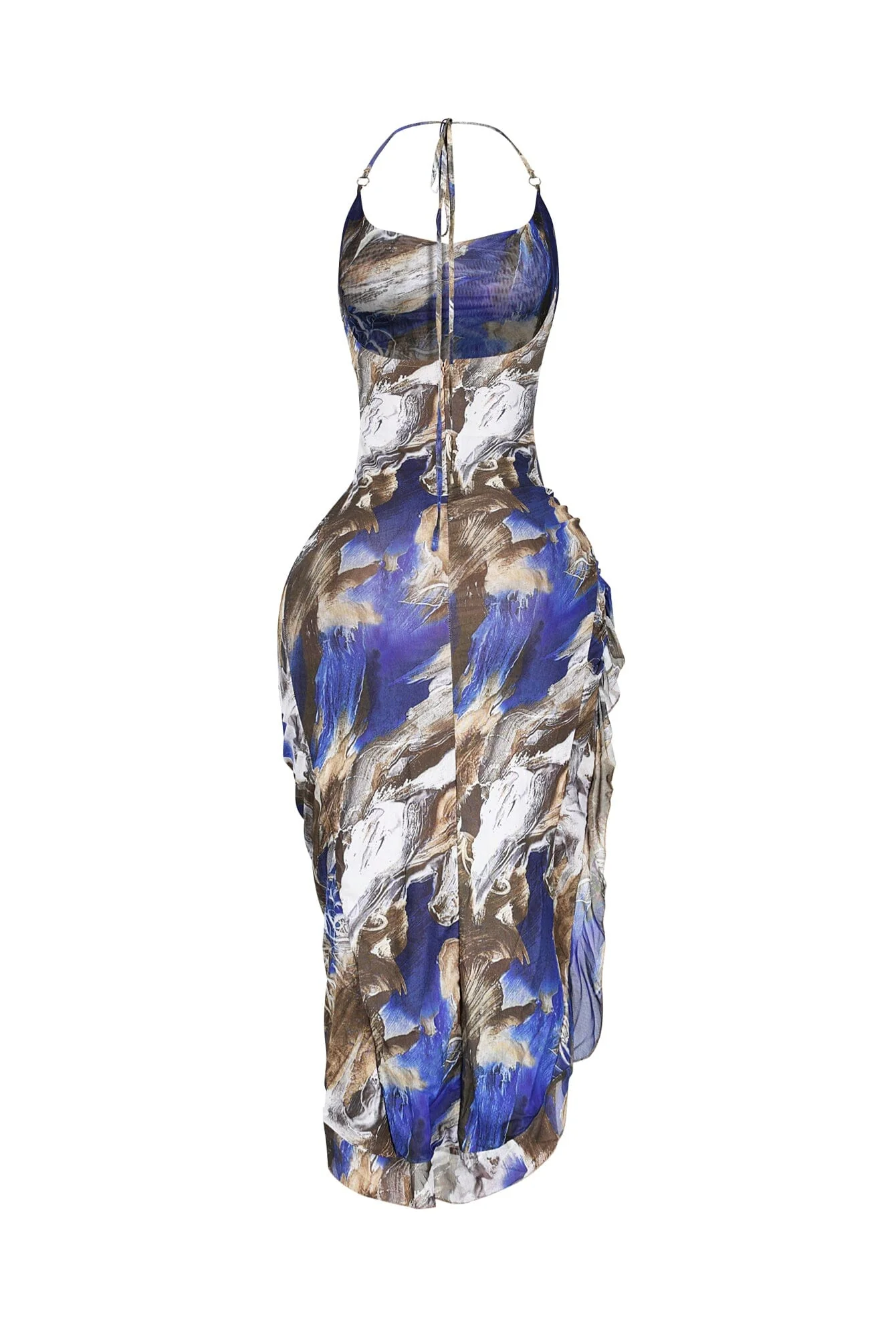 Sorrento Mesh Print Ruffle Midi Dress - Image 5