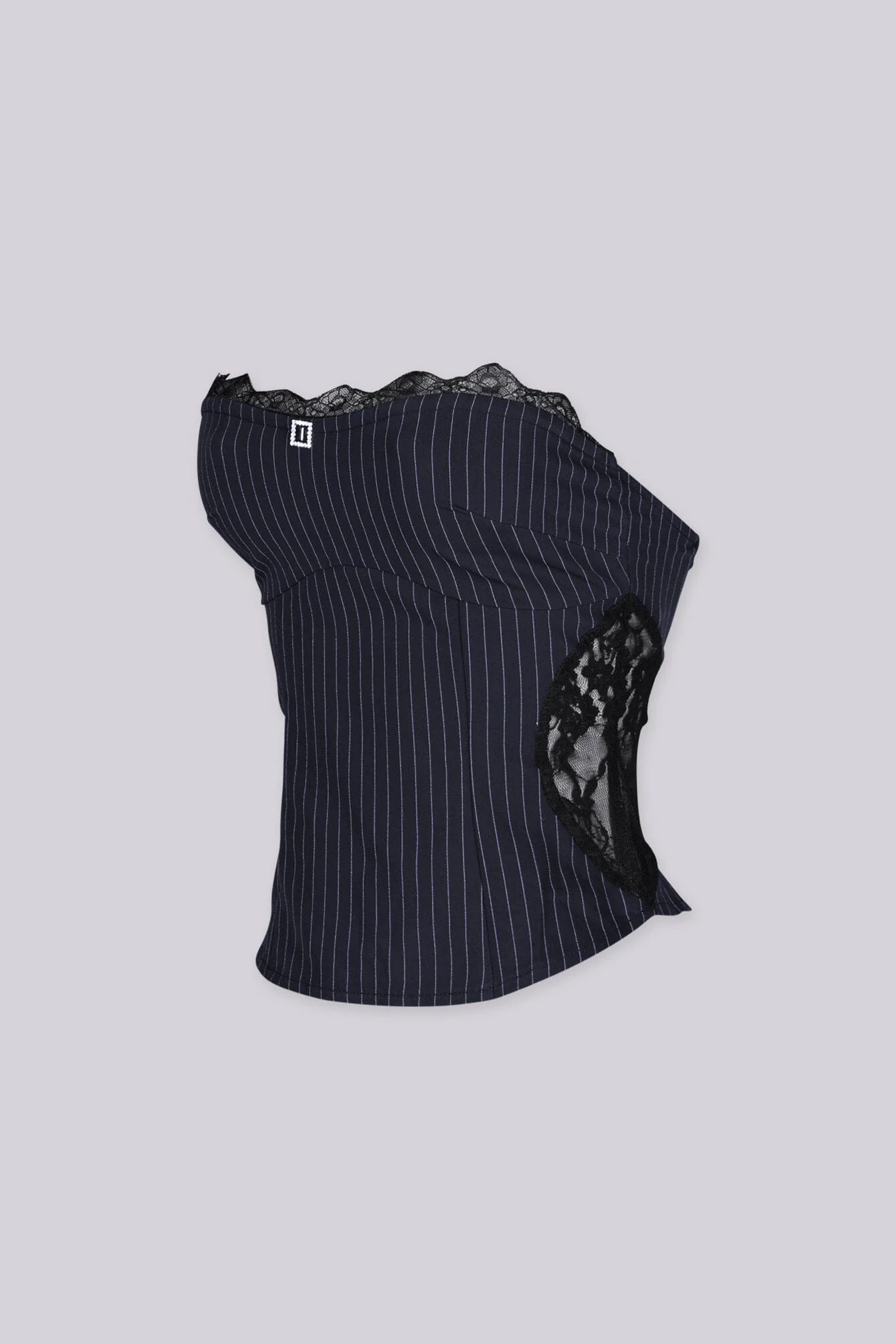 Sovereign Lace Pinstripe Top - Image 5