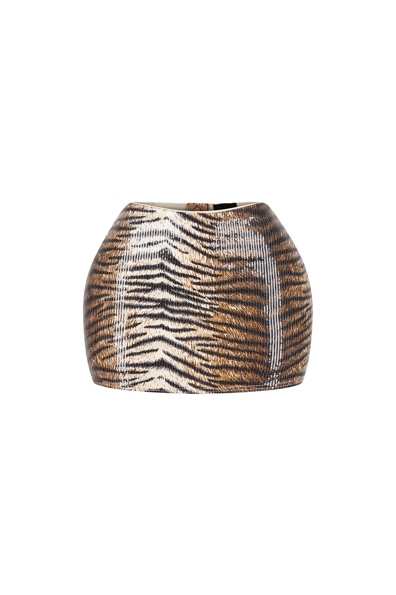 Sparks Zebra Print Sequin Mini Skirt - Image 3