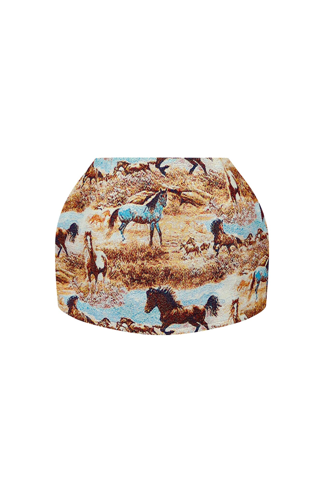 Stallion Print Mini Skirt - Image 4
