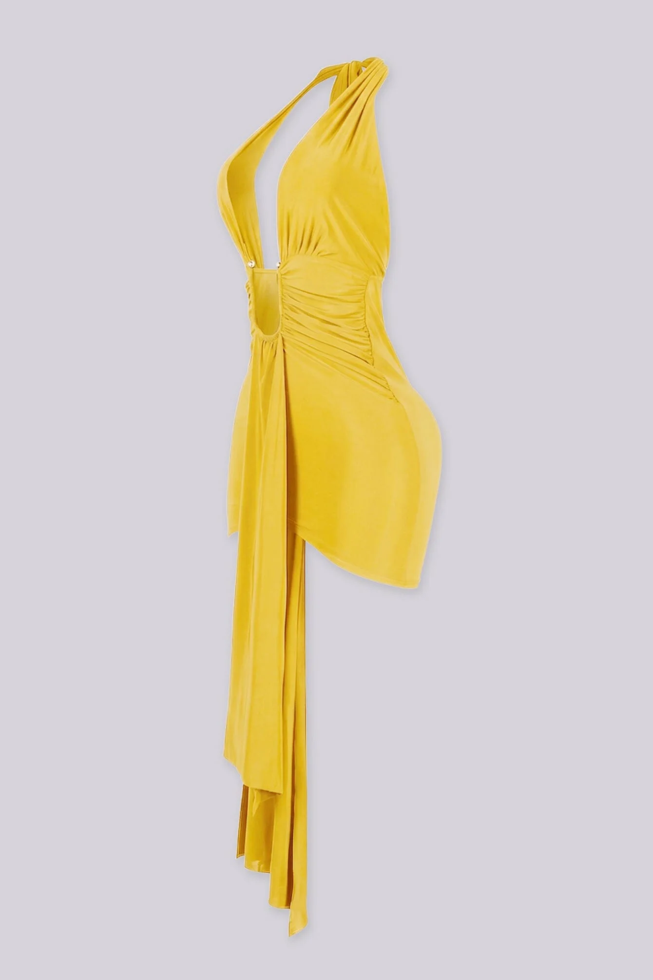 Statement Drape Mini Dress - Image 11