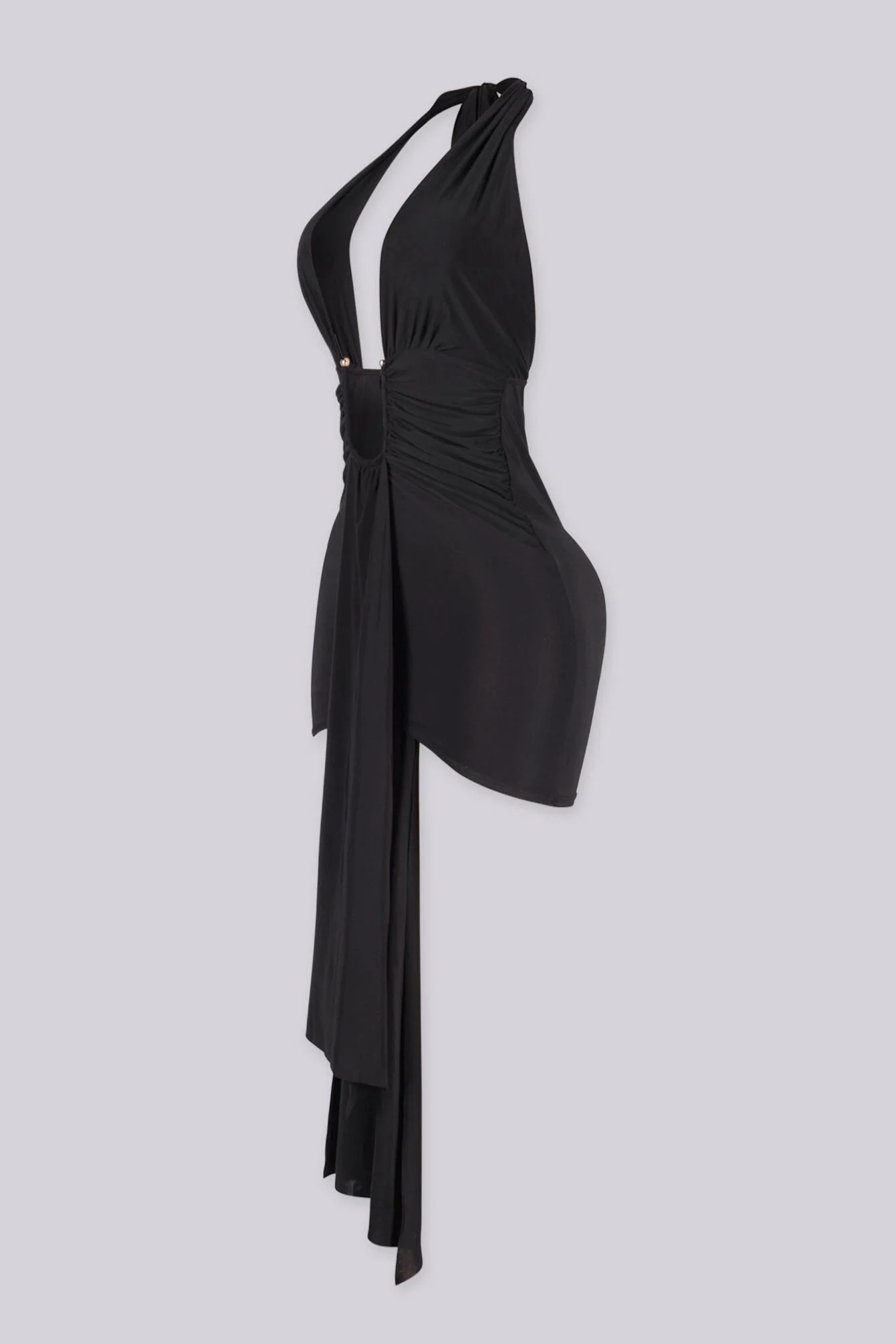 Statement Drape Mini Dress - Image 5