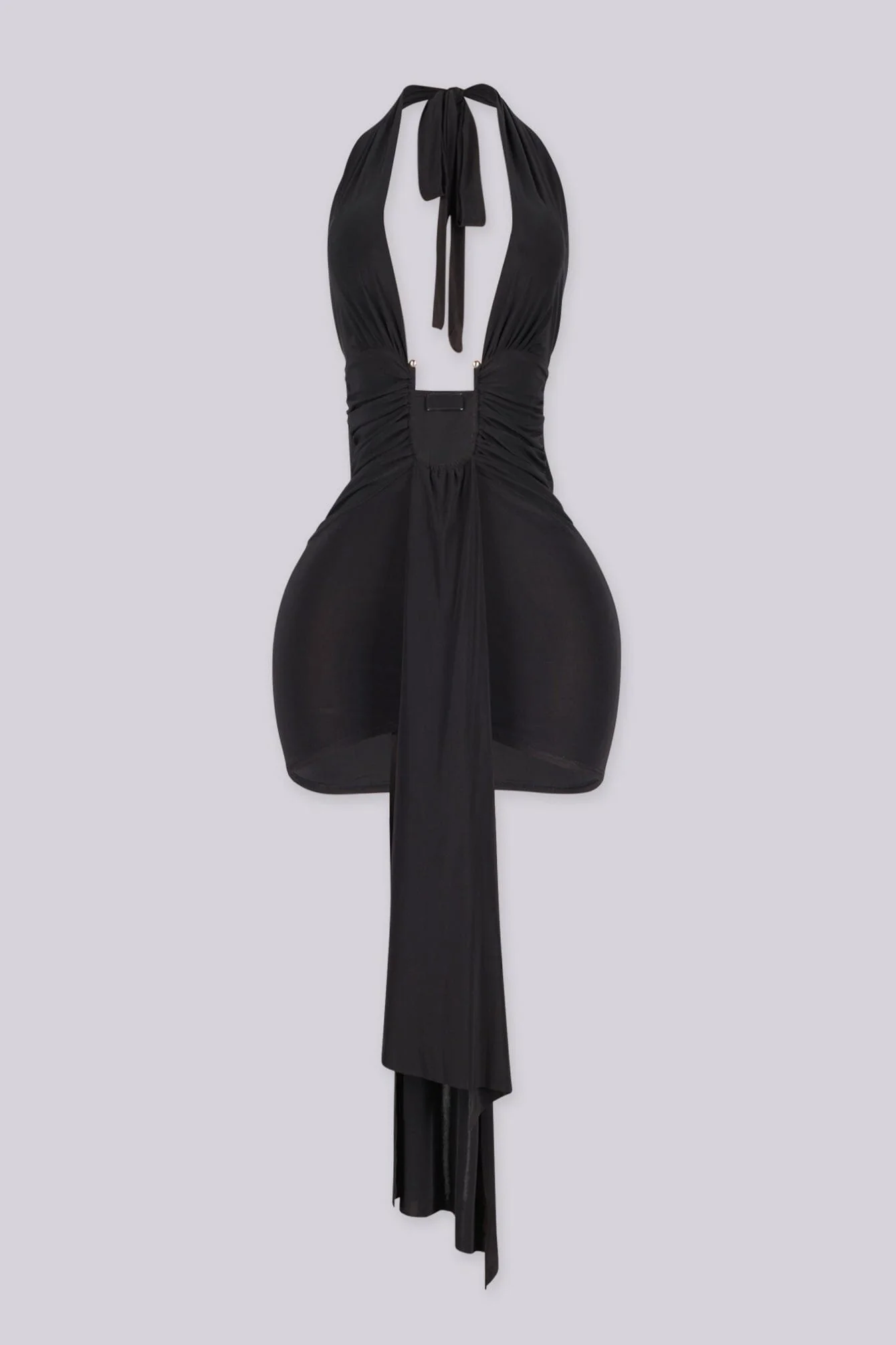 Statement Drape Mini Dress - Image 7