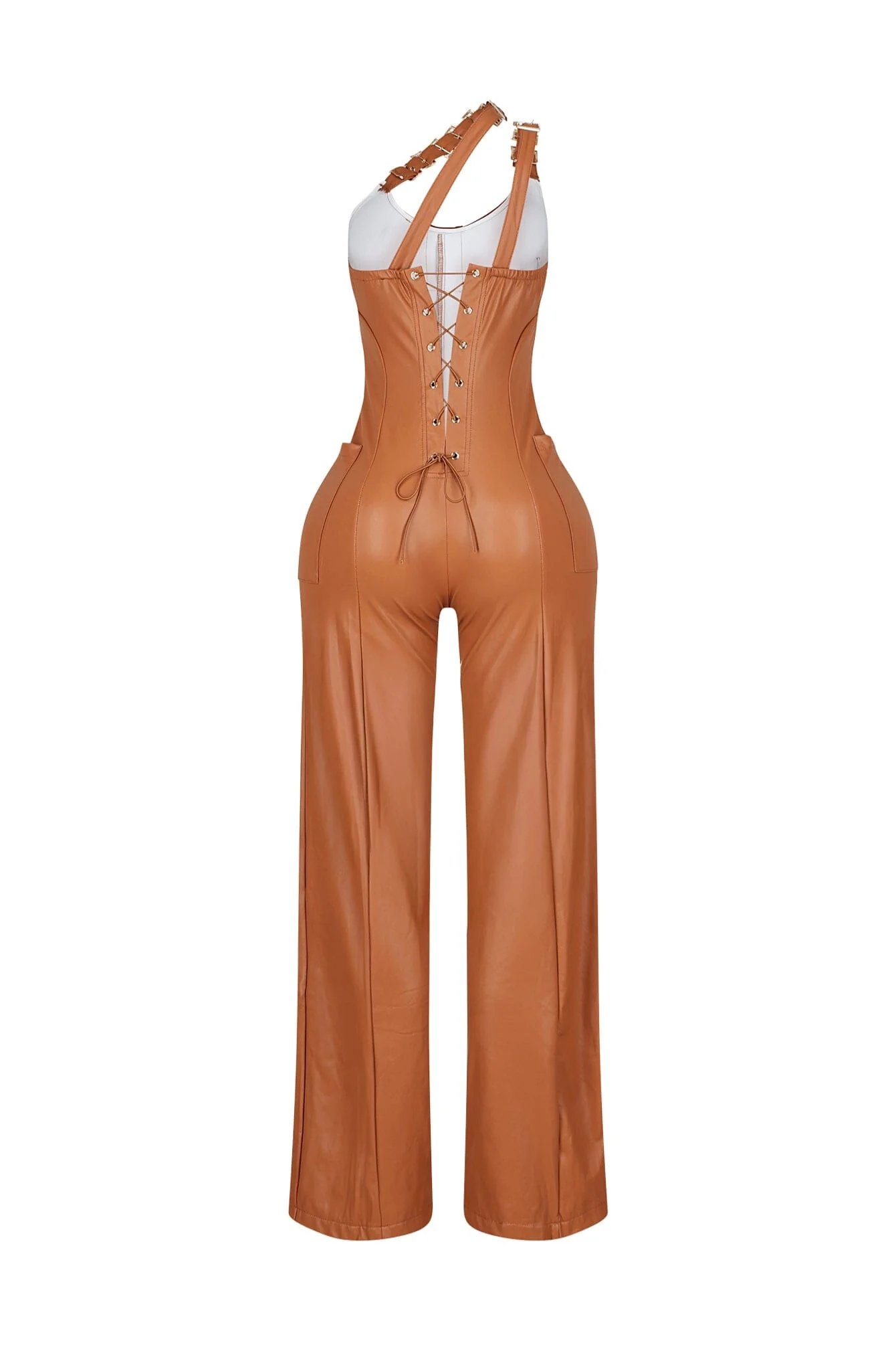 Strapped Luxe One Shoulder Jumpsuit - Image 9
