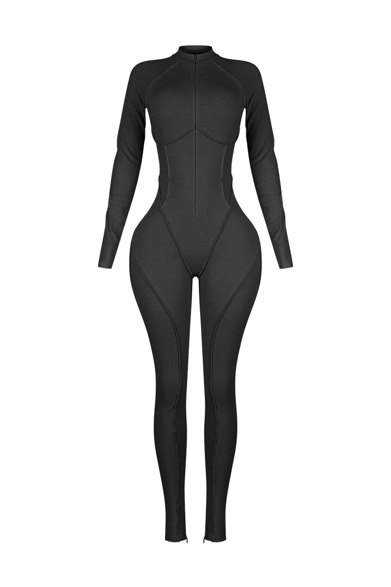 Stretch Fit Gym Ribbed Jumpsuit - Image 6