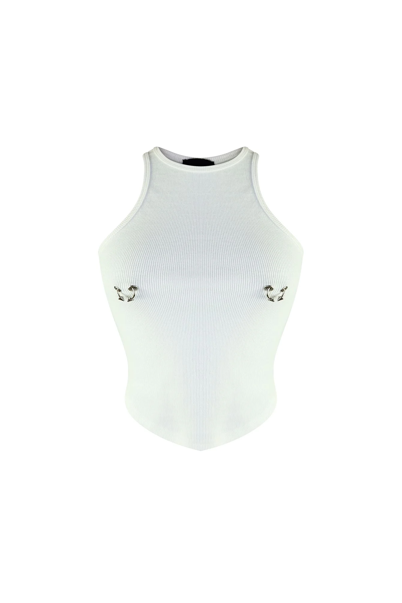 Stunning Piercing Detail Ribbed Top - Image 6