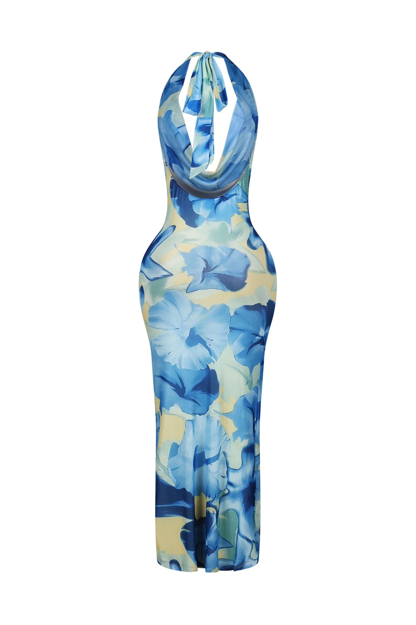 Sundaze Print Mesh Cowl Neck Maxi Dress - Image 10