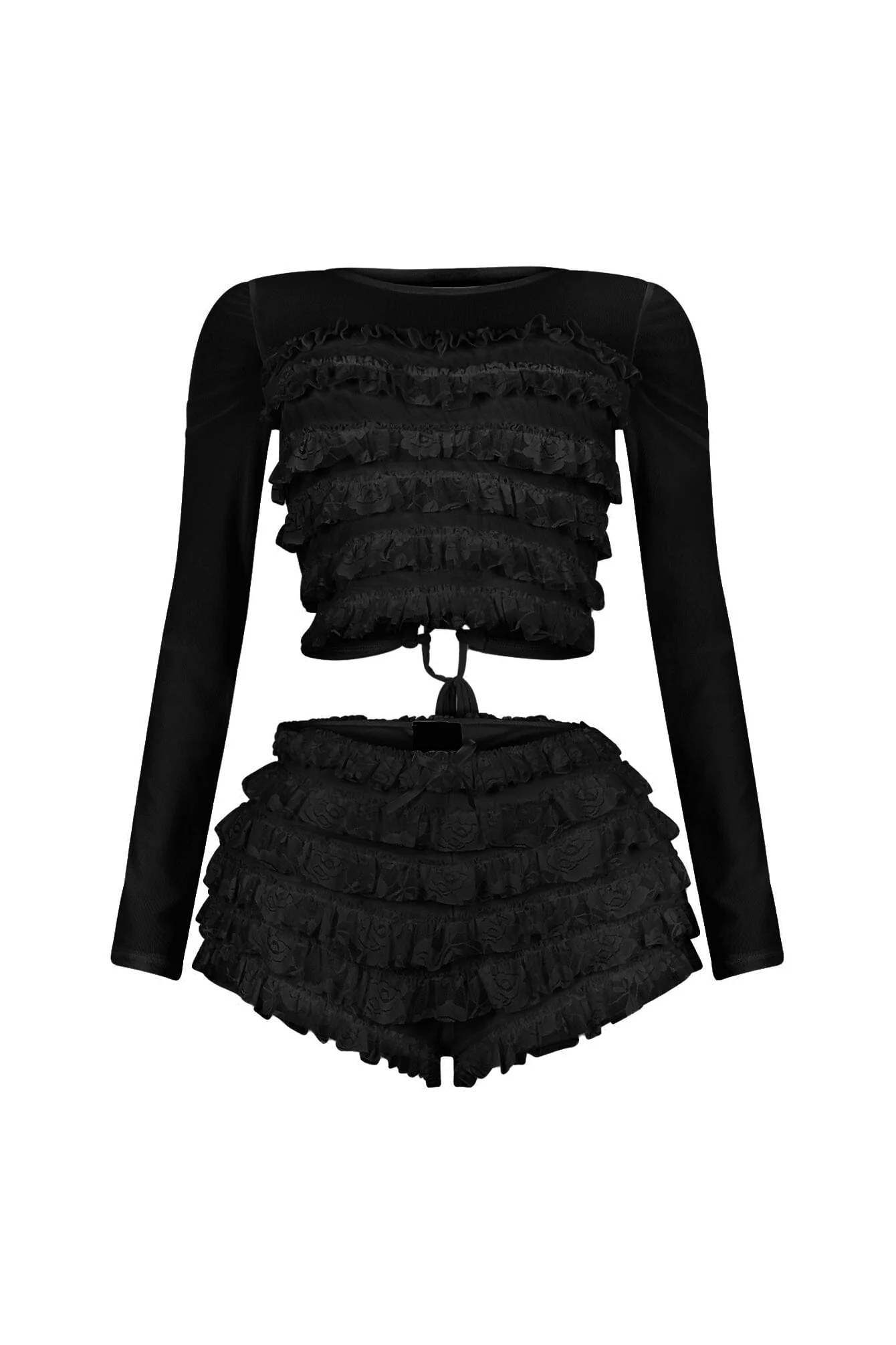 Sunny Mesh Lace Top & Shorts SET - Image 5