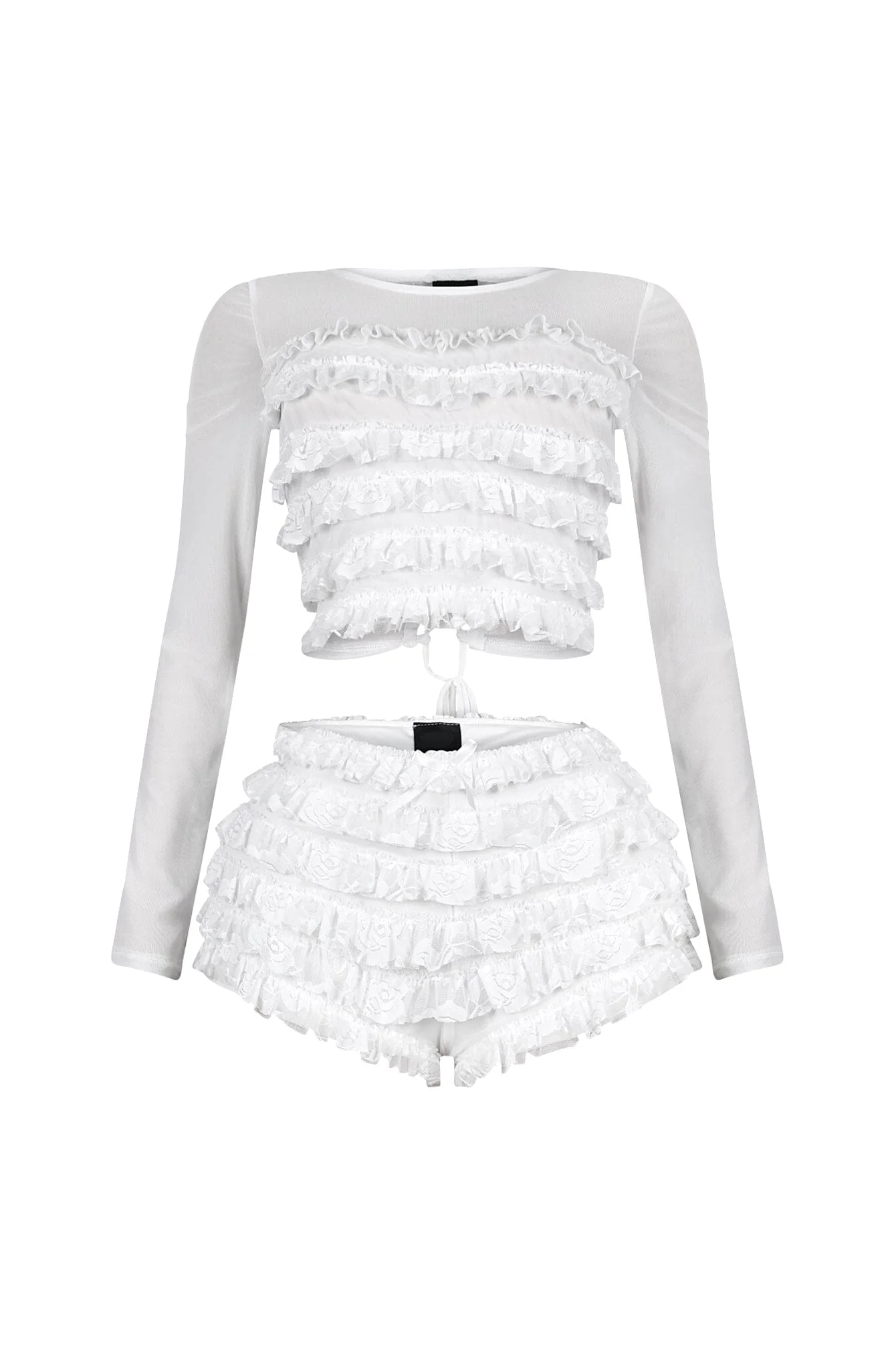 Sunny Mesh Lace Top & Shorts SET - Image 6