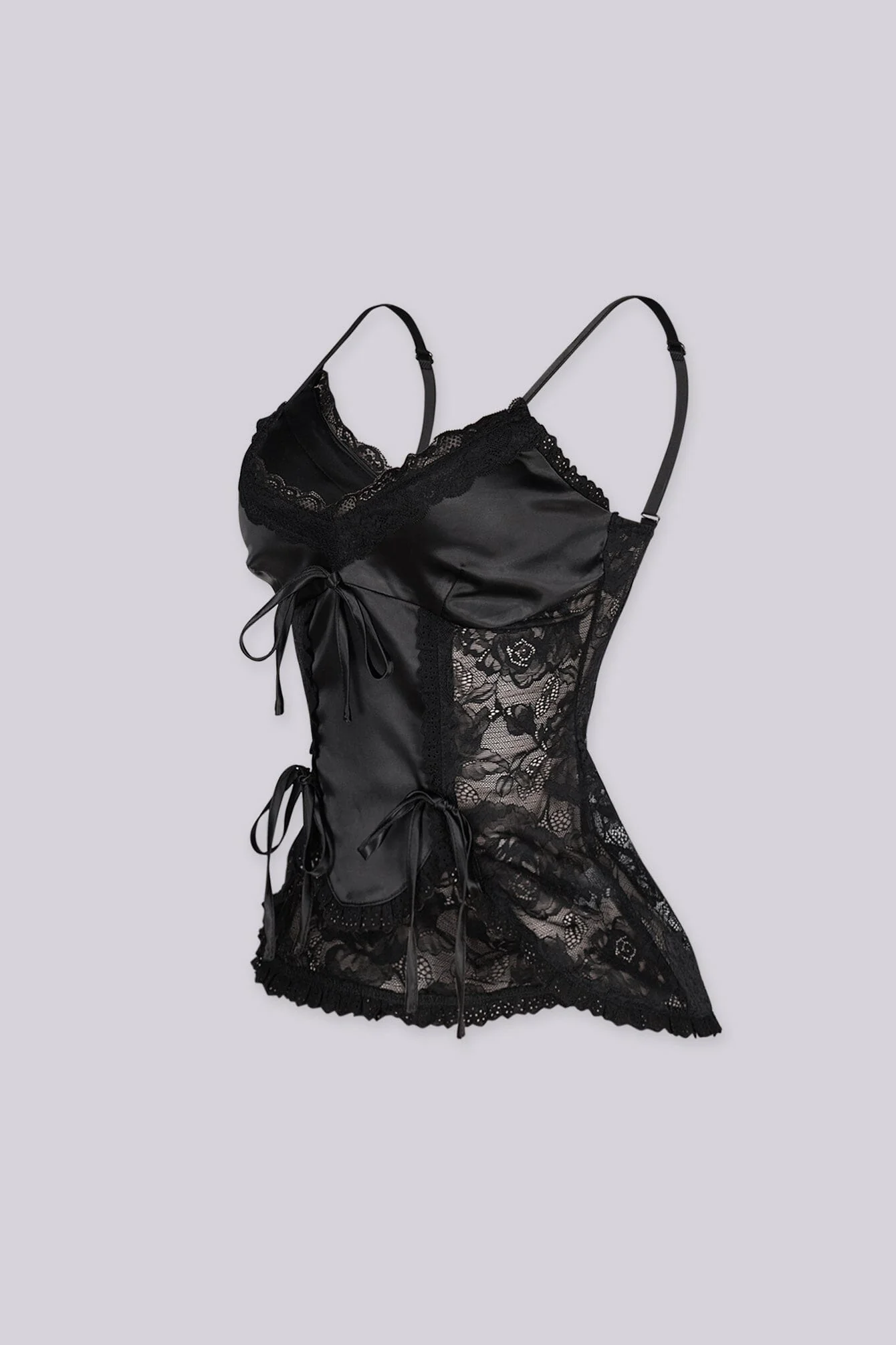 Sylvie Satin Lace Cami Top - Image 2