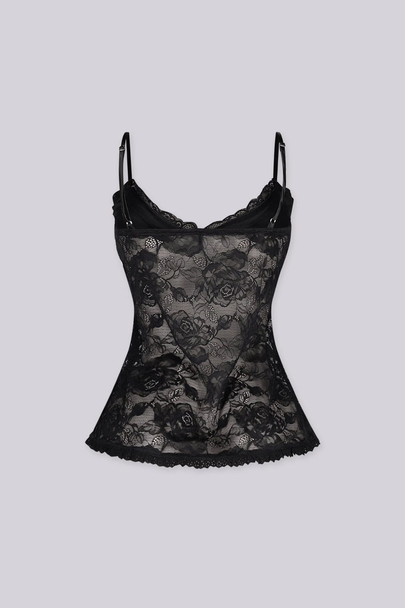 Sylvie Satin Lace Cami Top - Image 7