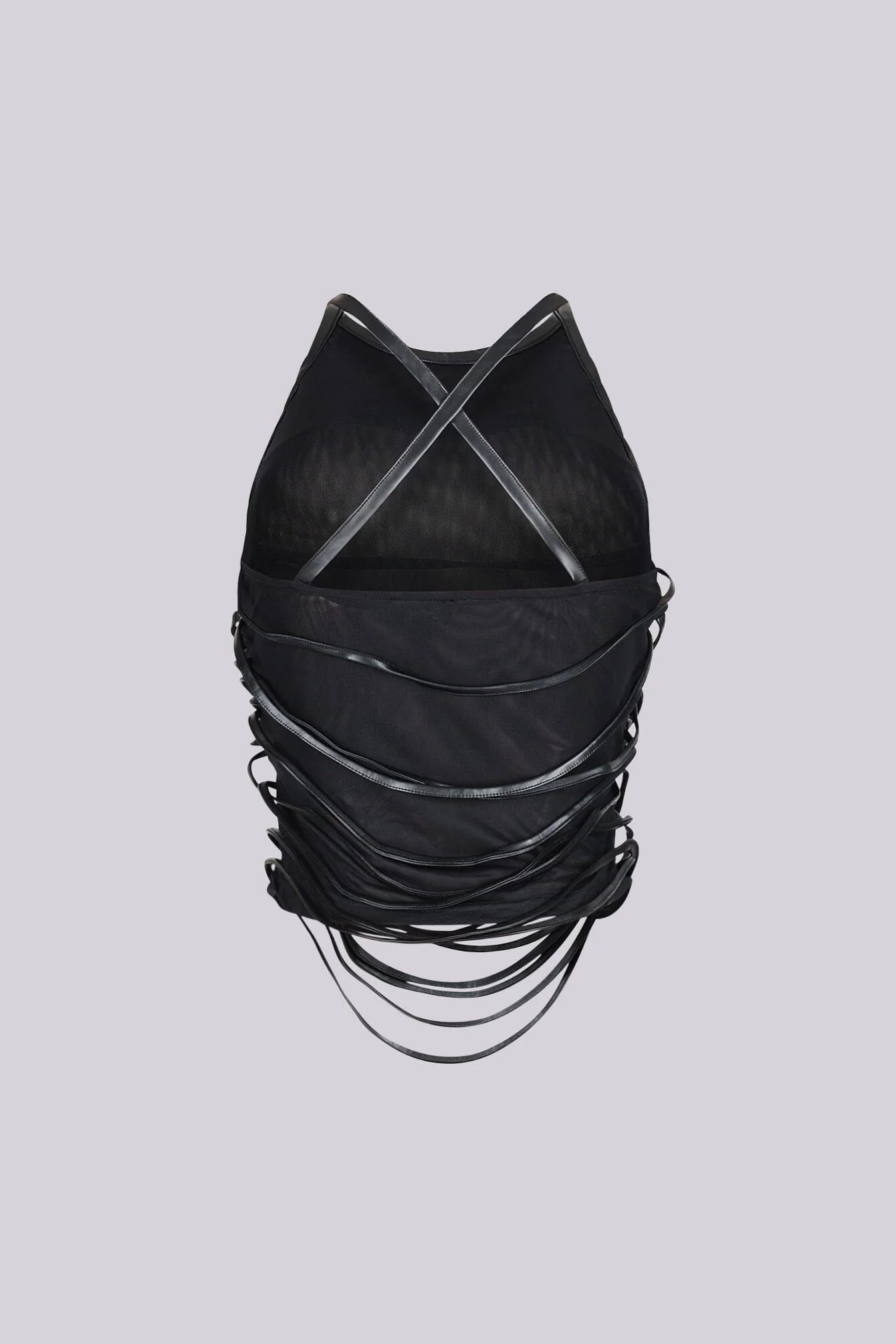 Tayah Mesh Faux Leather Top - Image 5
