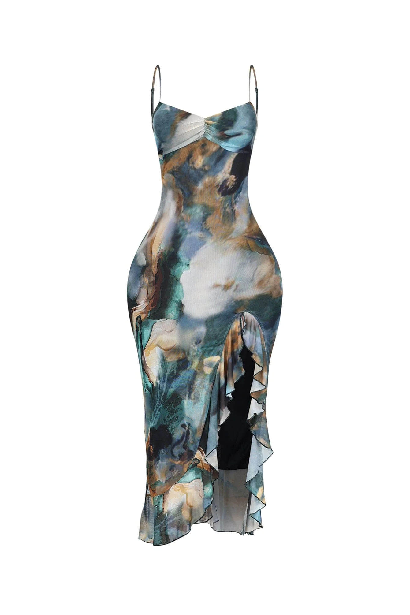 Tealwave Ruffle Tank Midi Dress - Image 4