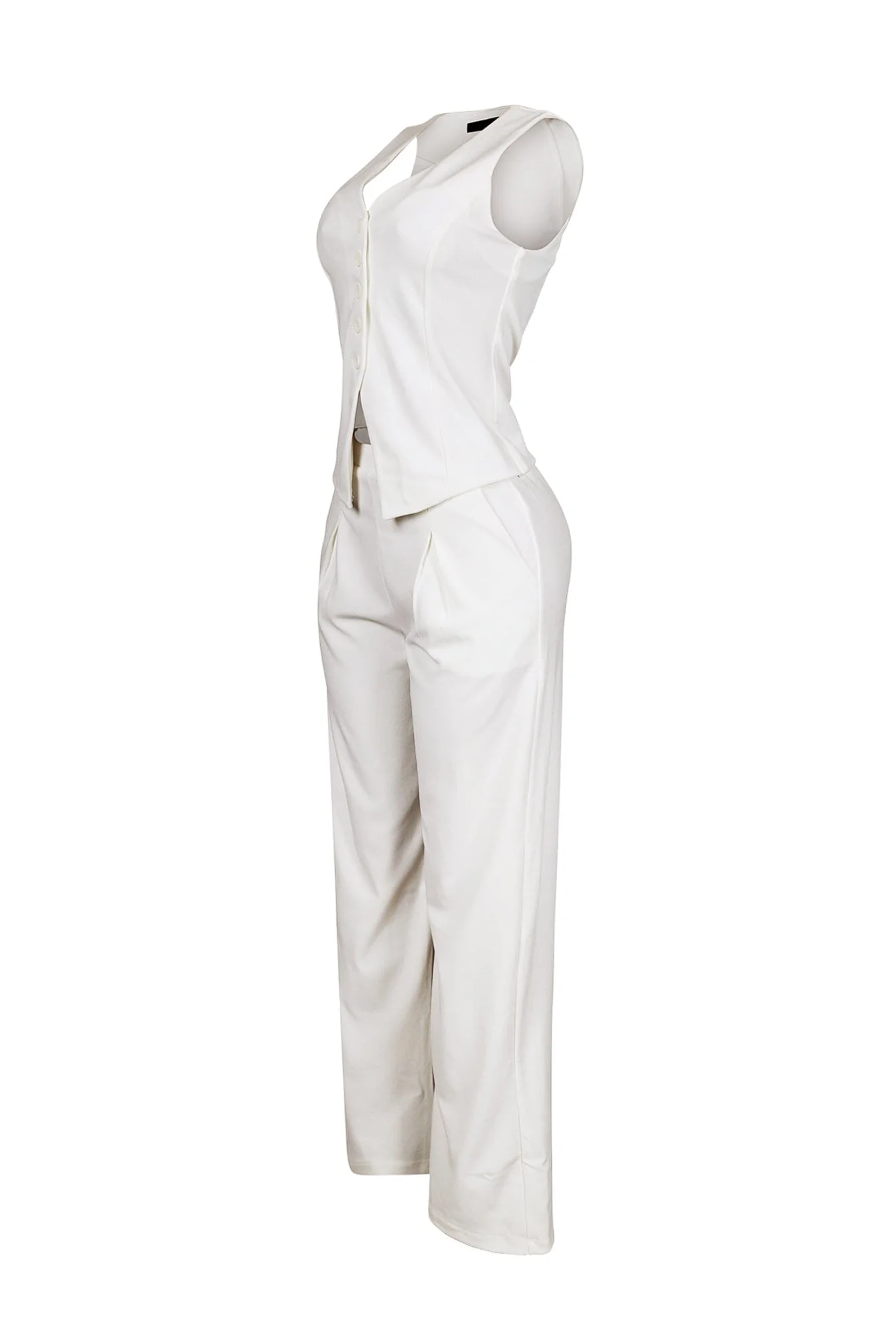 Teresita Button Up Vest Top & Pants SET - Image 13