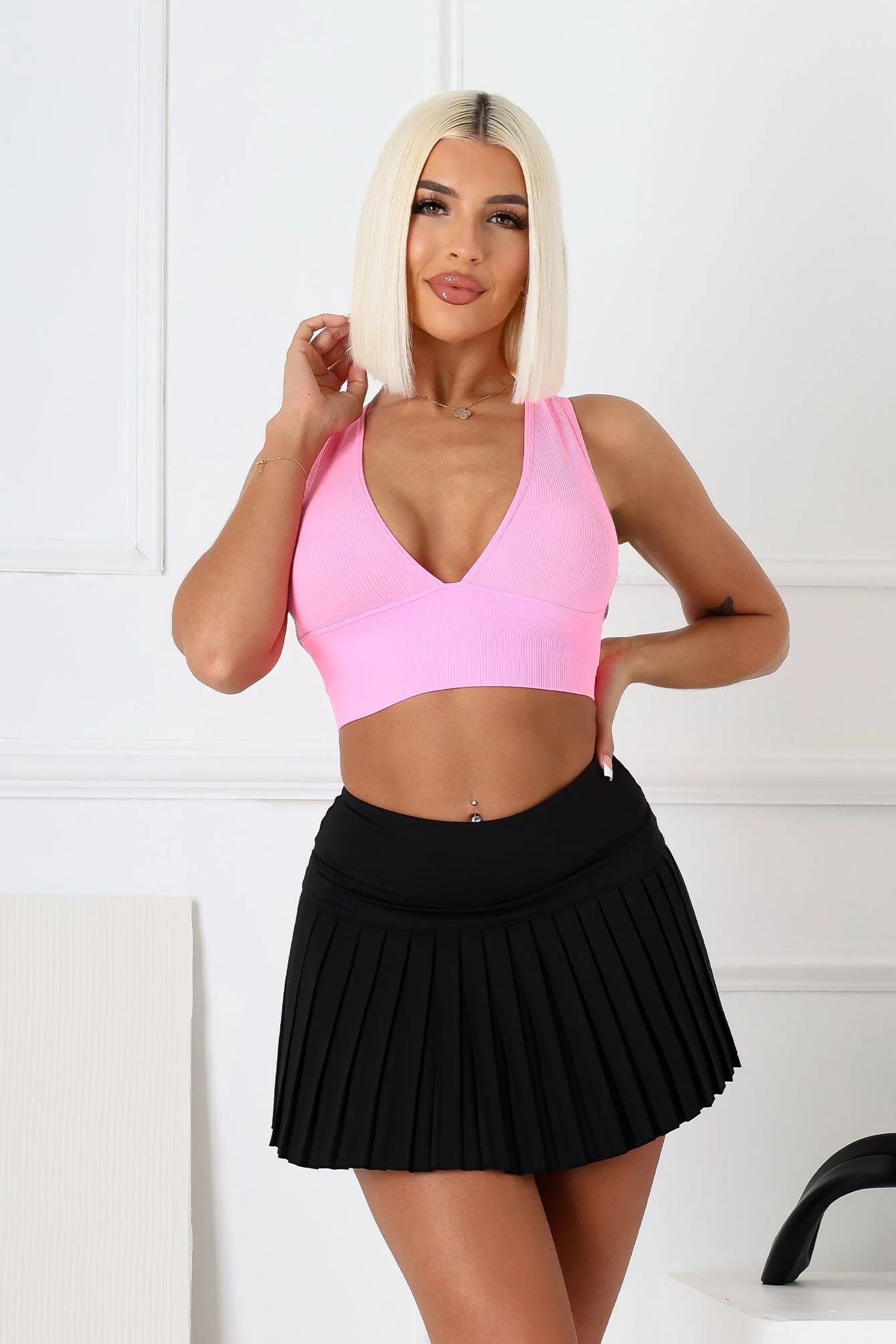 The Baby Ribbed Deep V-Neck Top - Image 3