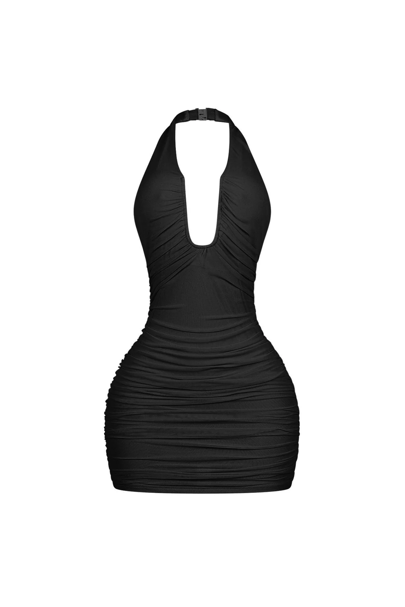 Theodora Sculpted Halter Mini Dress - Image 7