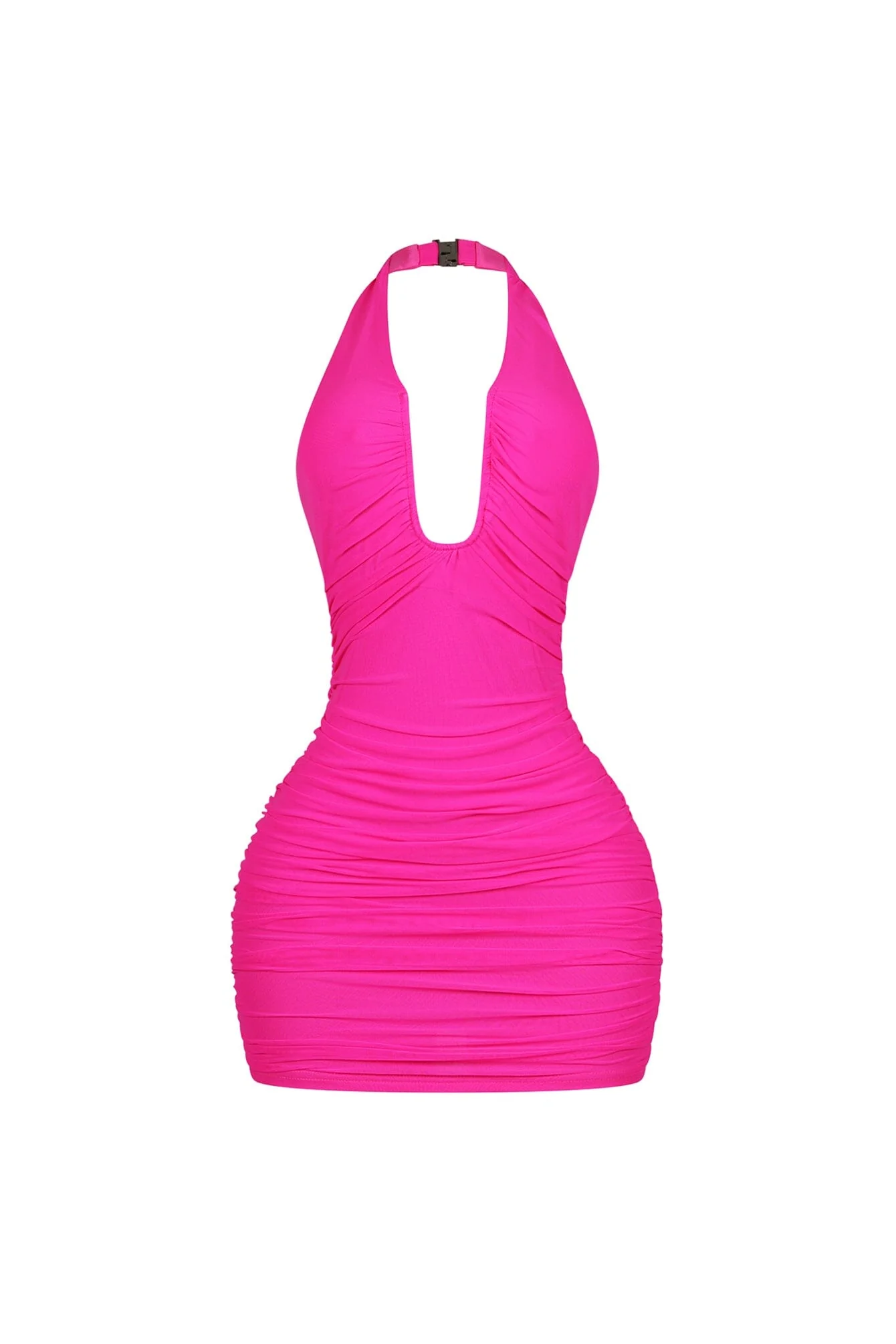 Theodora Sculpted Halter Mini Dress - Image 8